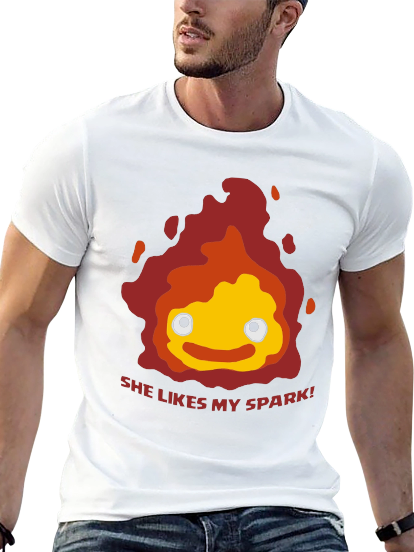 Calcifer She Likes My Spark T-Shirt