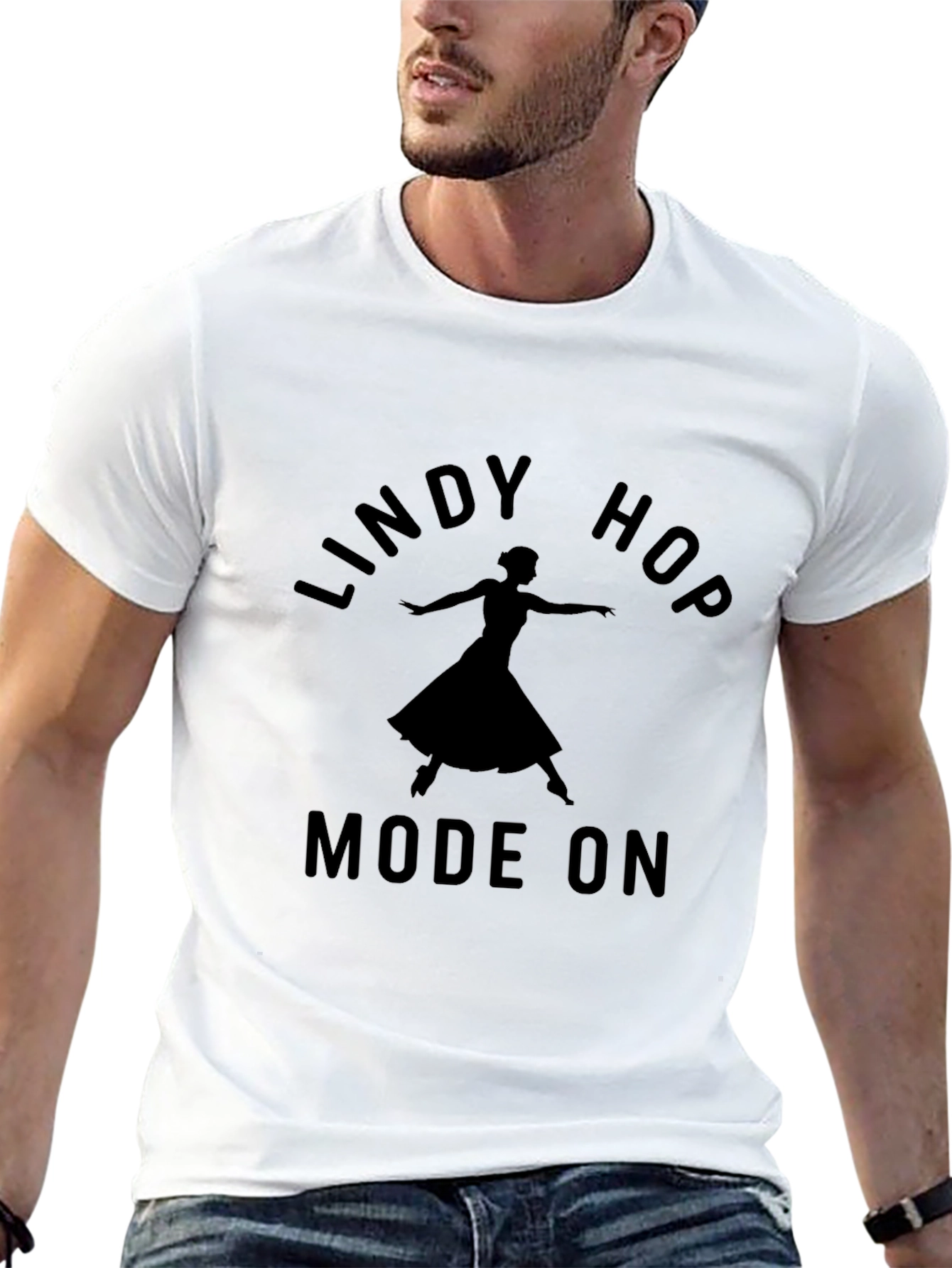 Lindy Hop Mode On Black Graphic Tee
