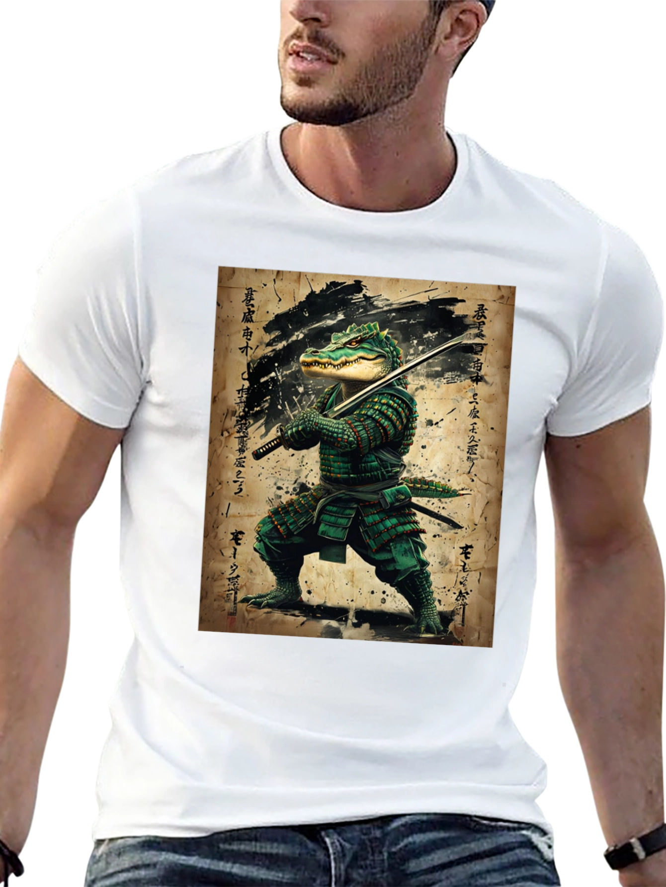 Samurai Alligator Black T-Shirt