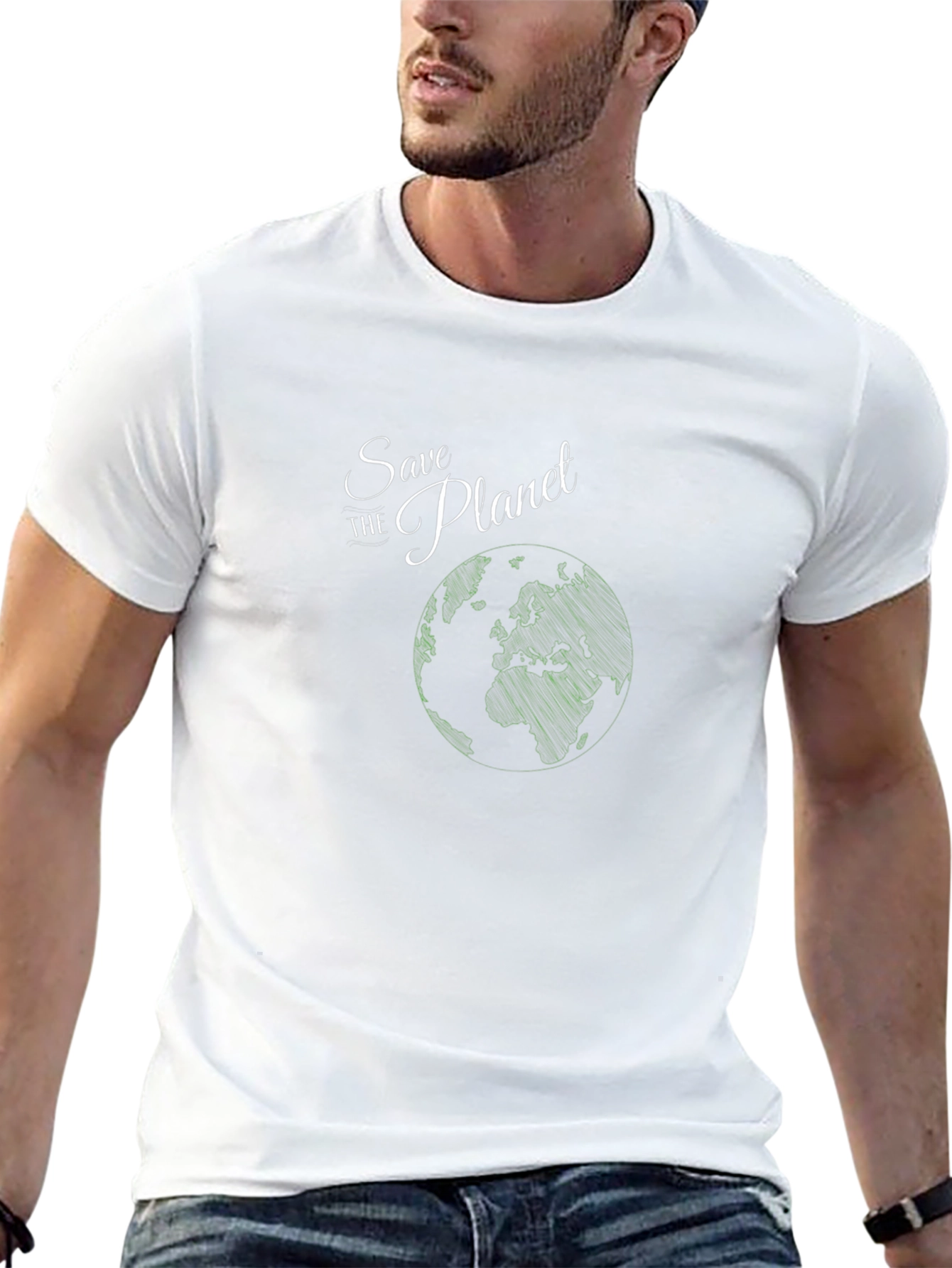 Save the Planet Black Graphic T-Shirt