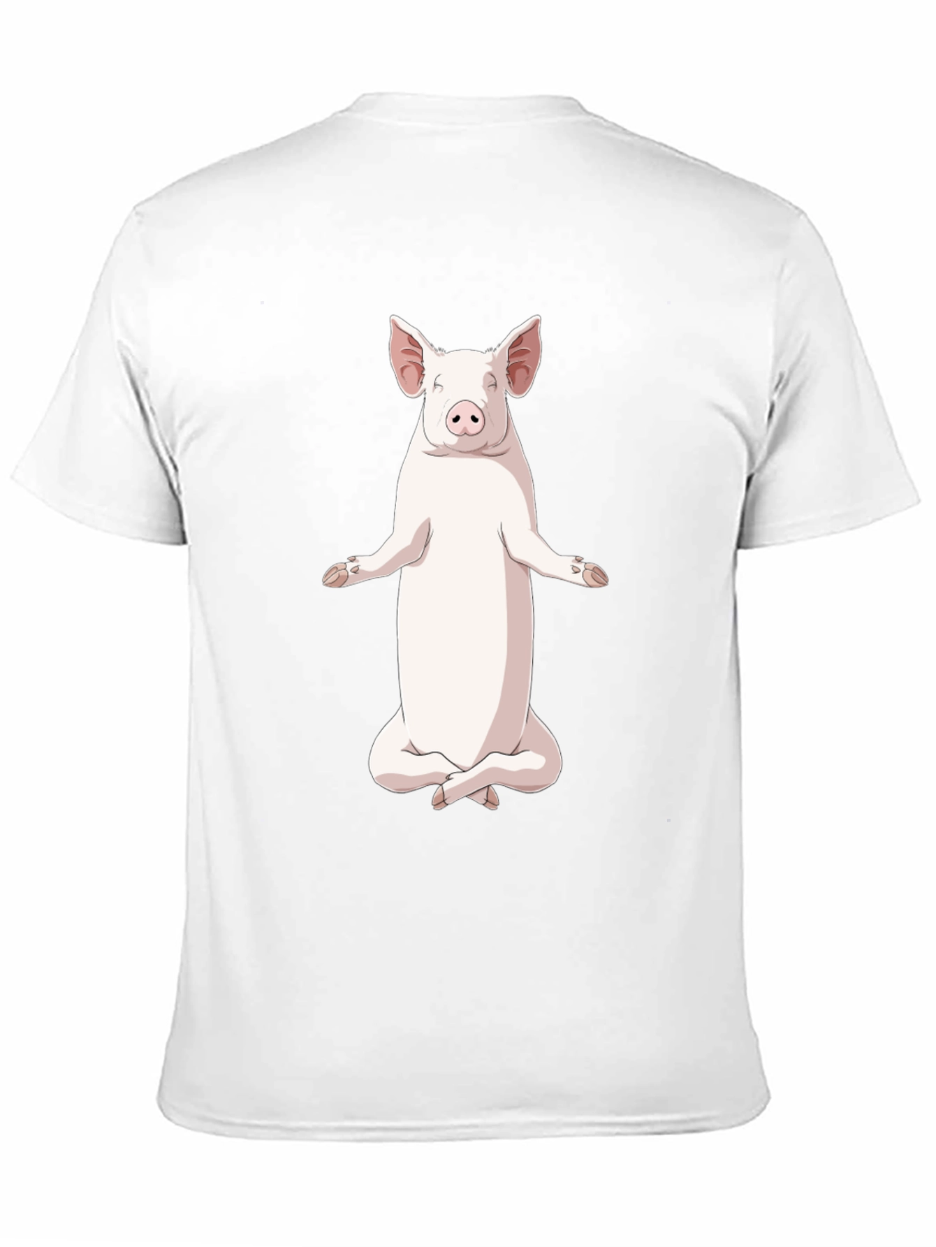 Yoga Pig Graphic T-Shirt - Relaxed Fit Black