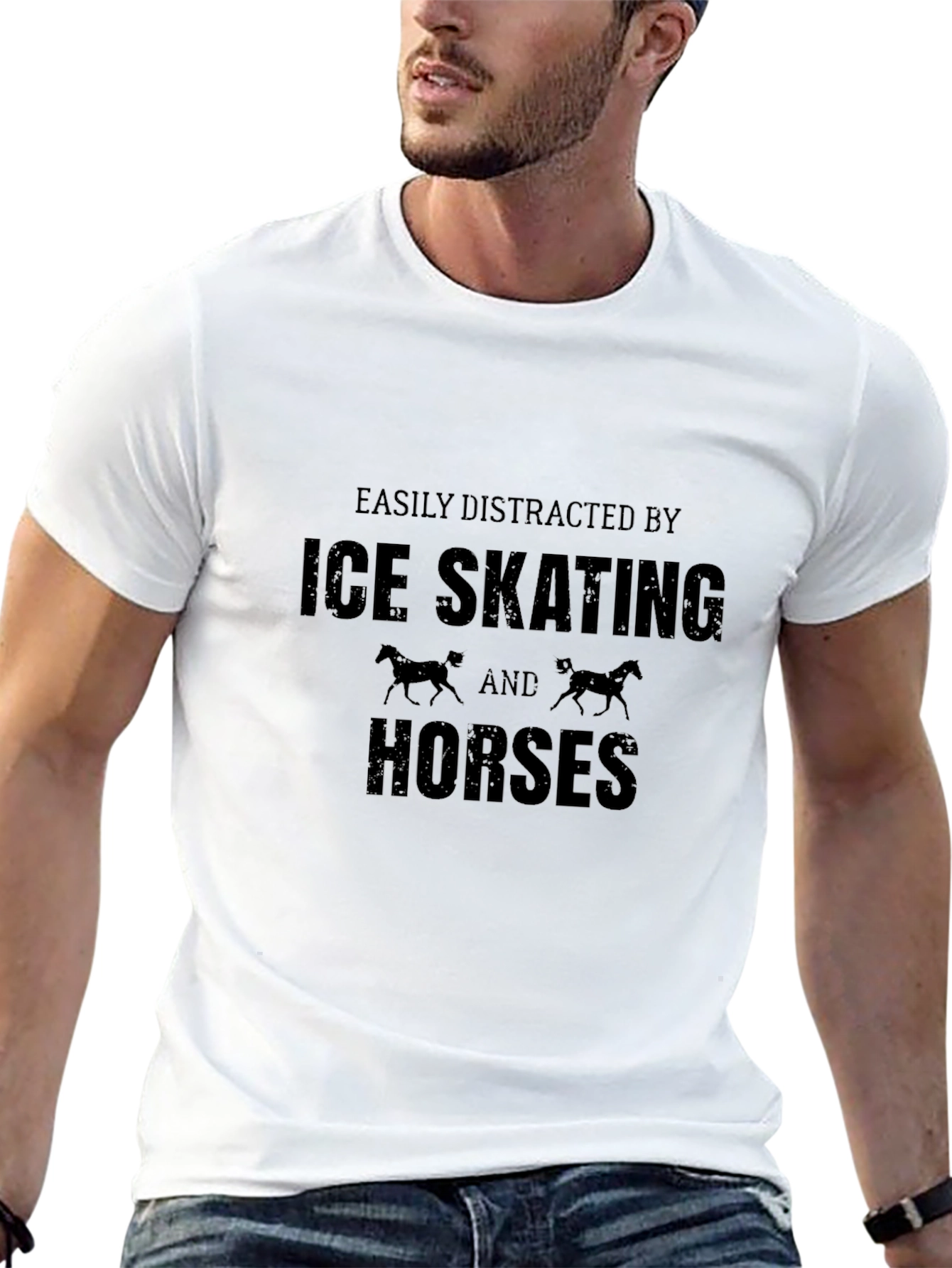 Ice Skating & Horses Distraction T-Shirt