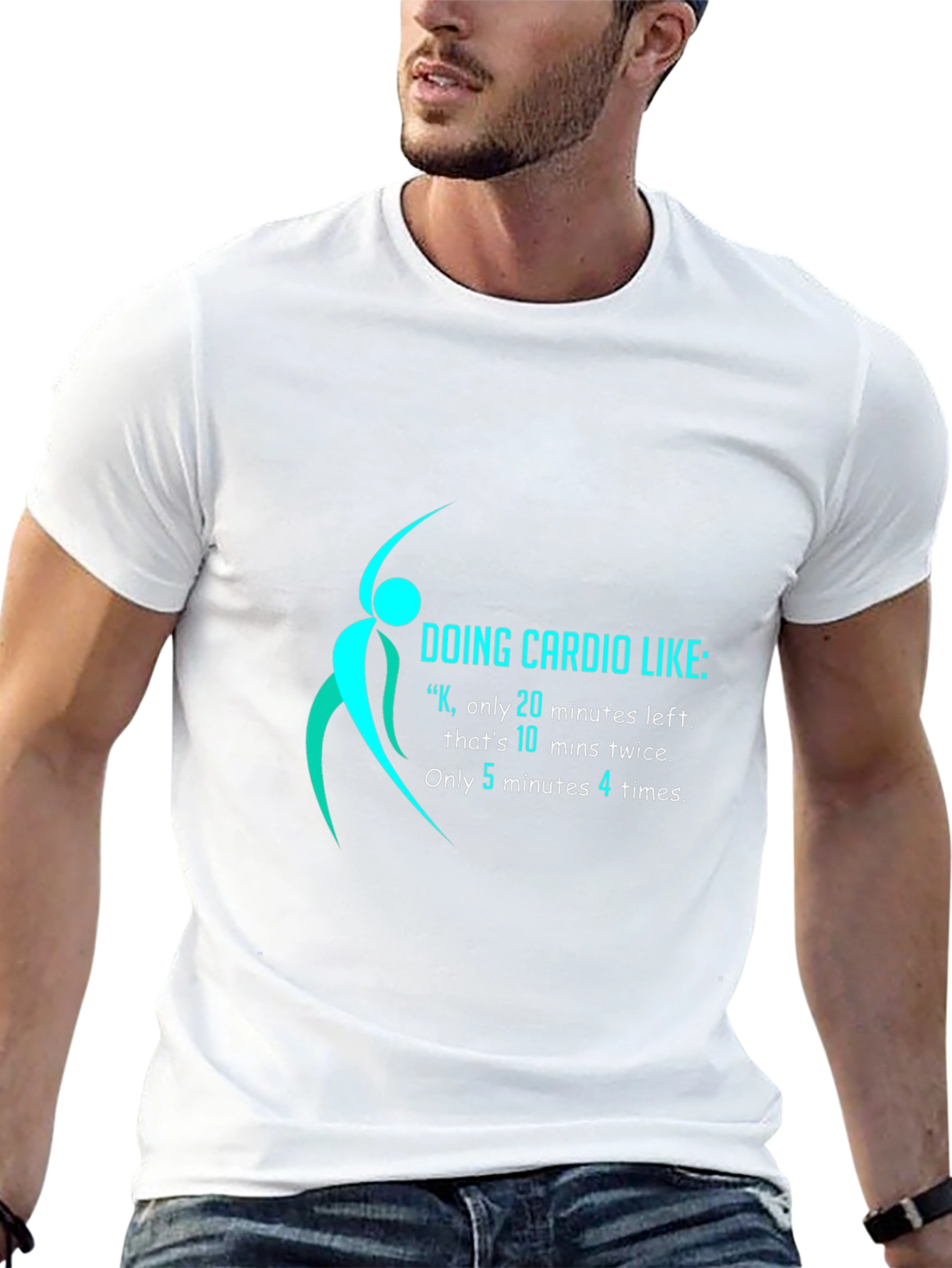 Funny Cardio Workout Graphic T-Shirt