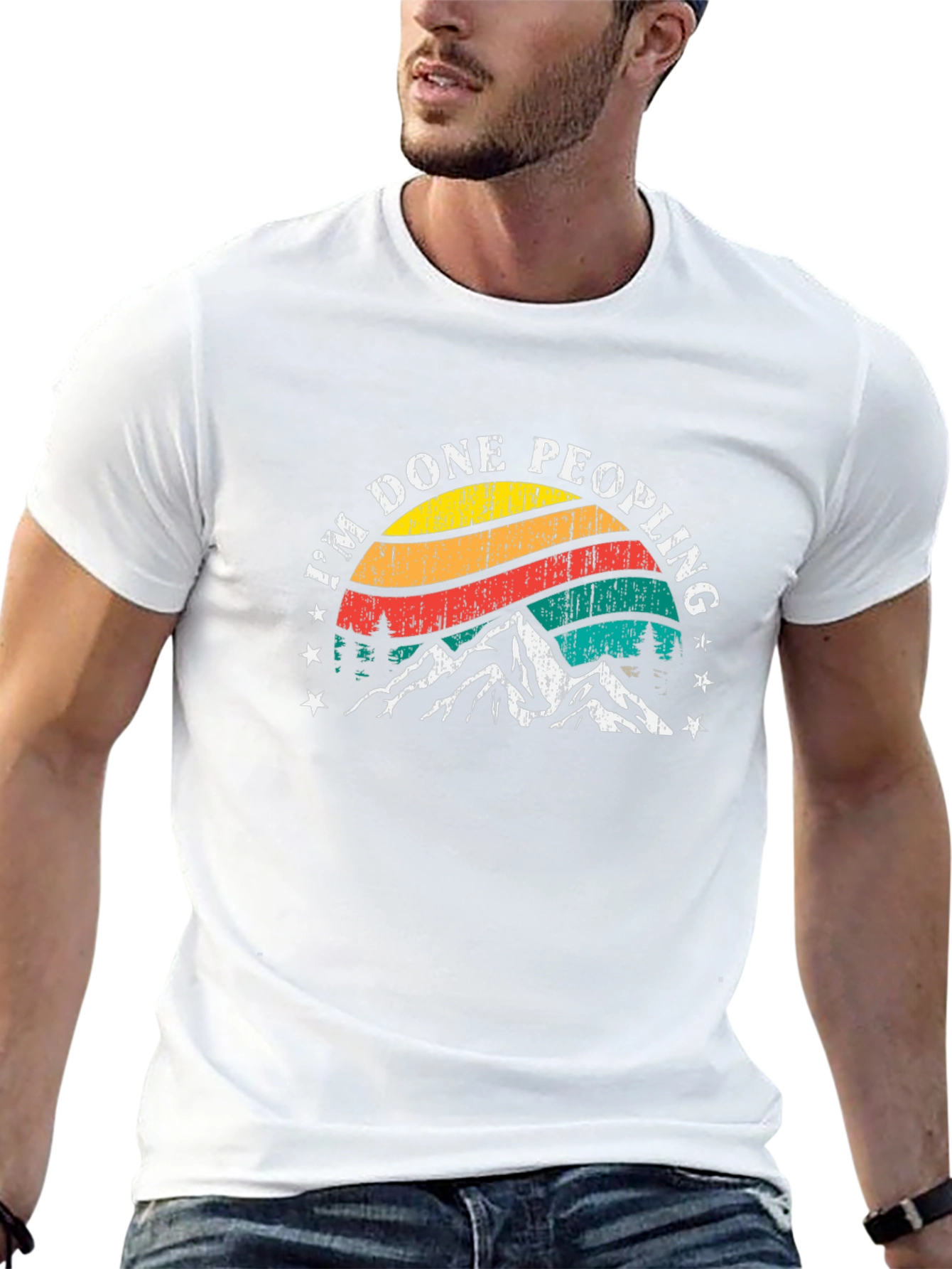Im Done Peopling T-Shirt - Mountain Graphic Tee