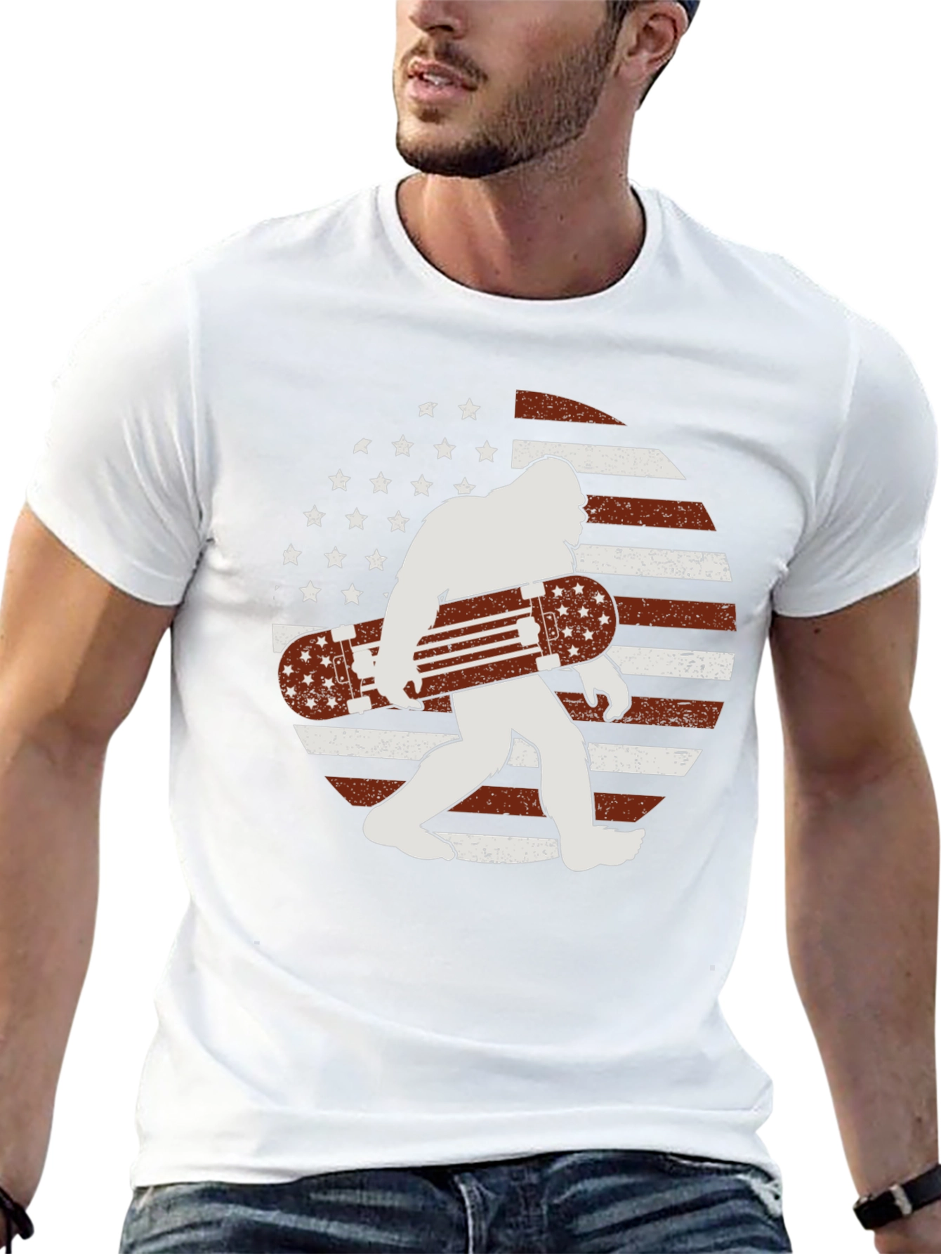 Bigfoot Skateboarder Graphic Tee