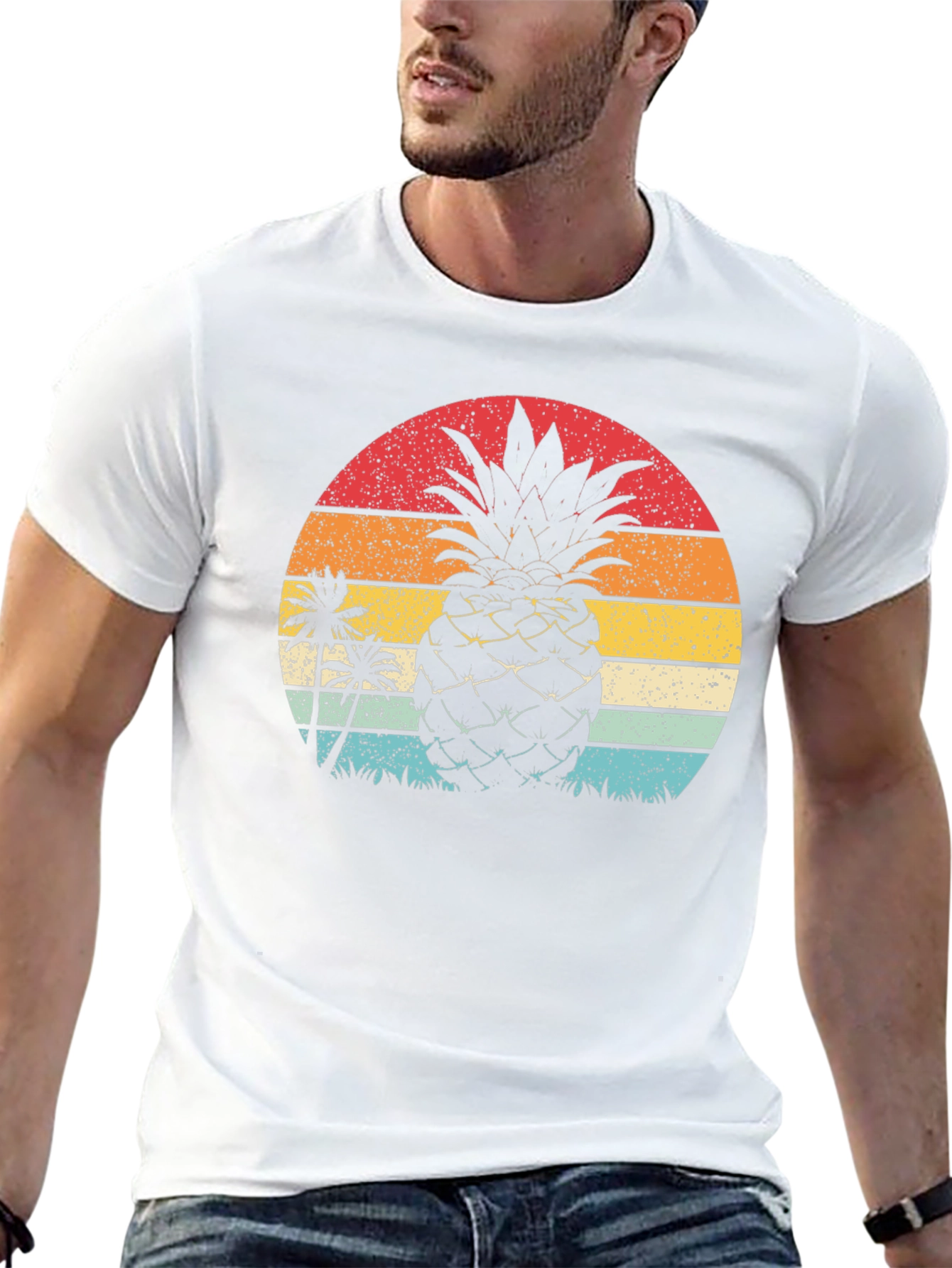 Retro Pineapple Sunset T-Shirt