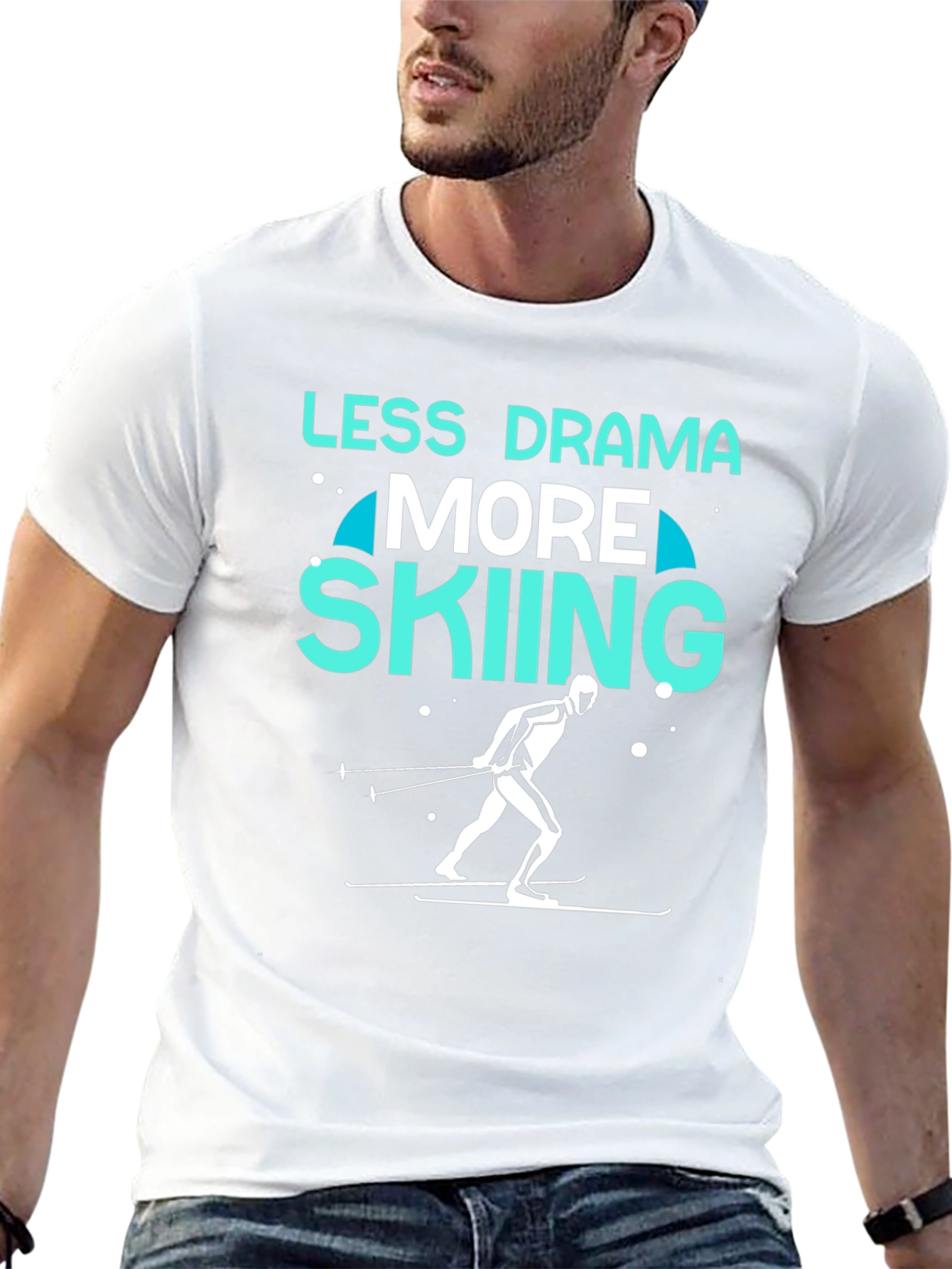 Less Drama More Skiing Graphic Tee