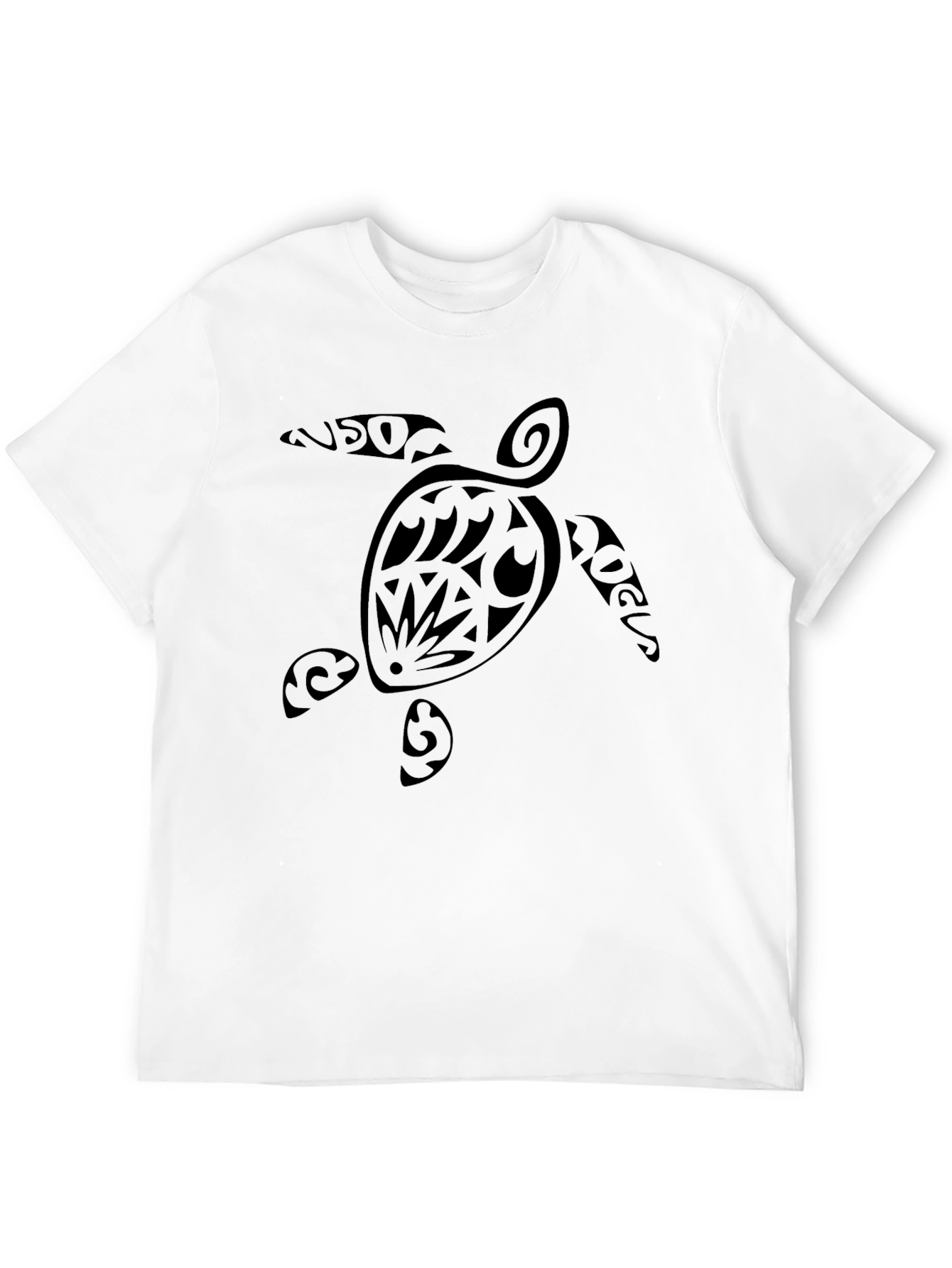 Tribal Sea Turtle Graphic Tee - Black