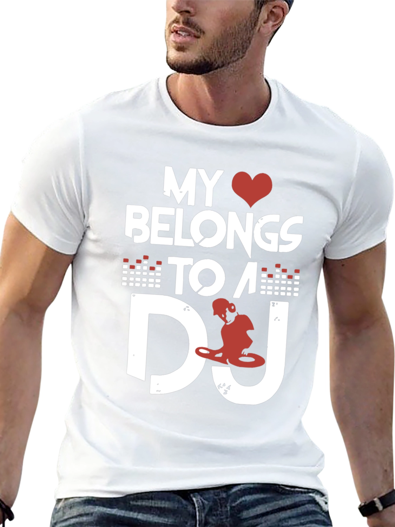My Heart Belongs To A DJ Graphic Tee
