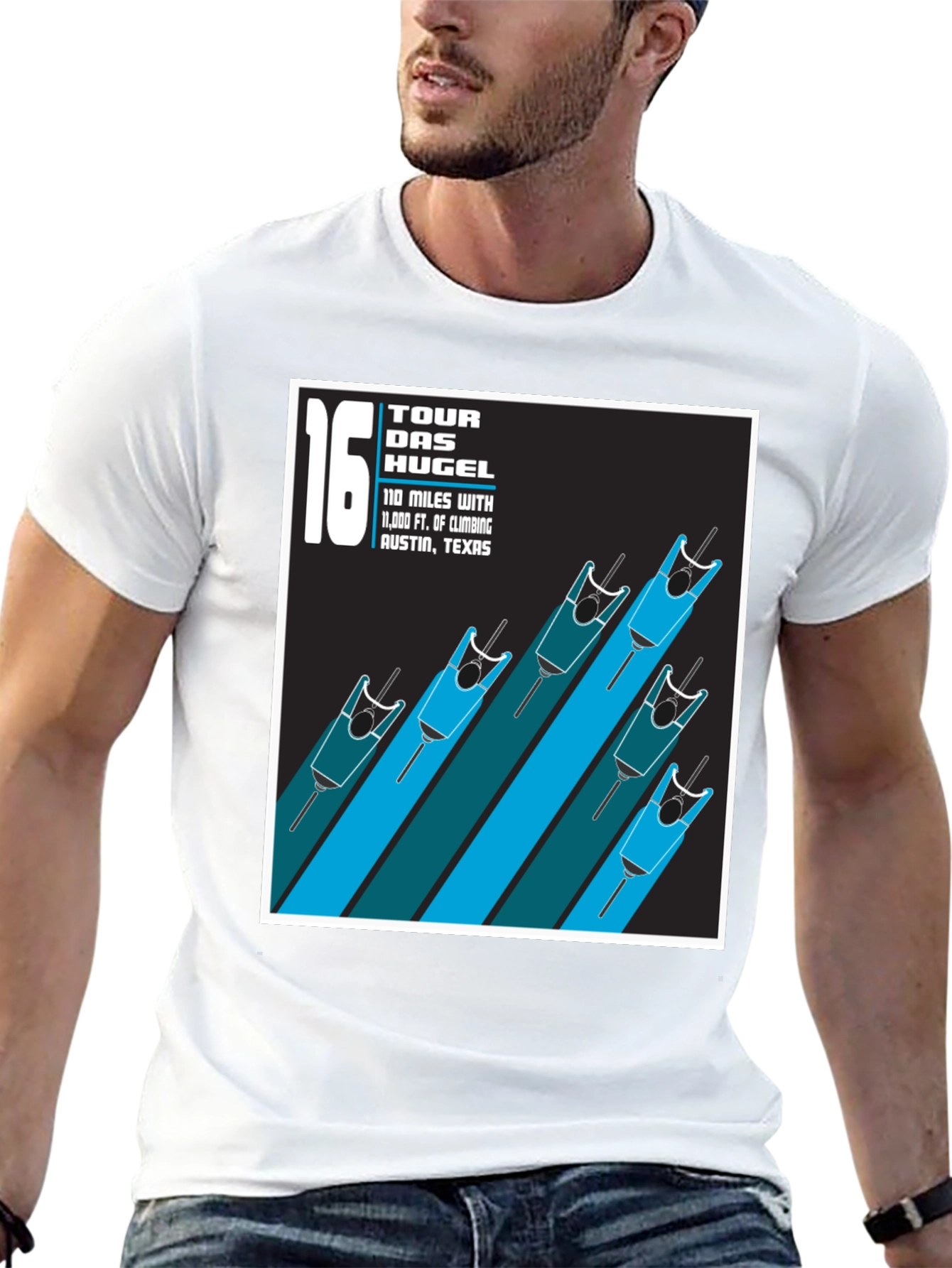 Tour Das Hugel Cycling T-Shirt - Austin Texas
