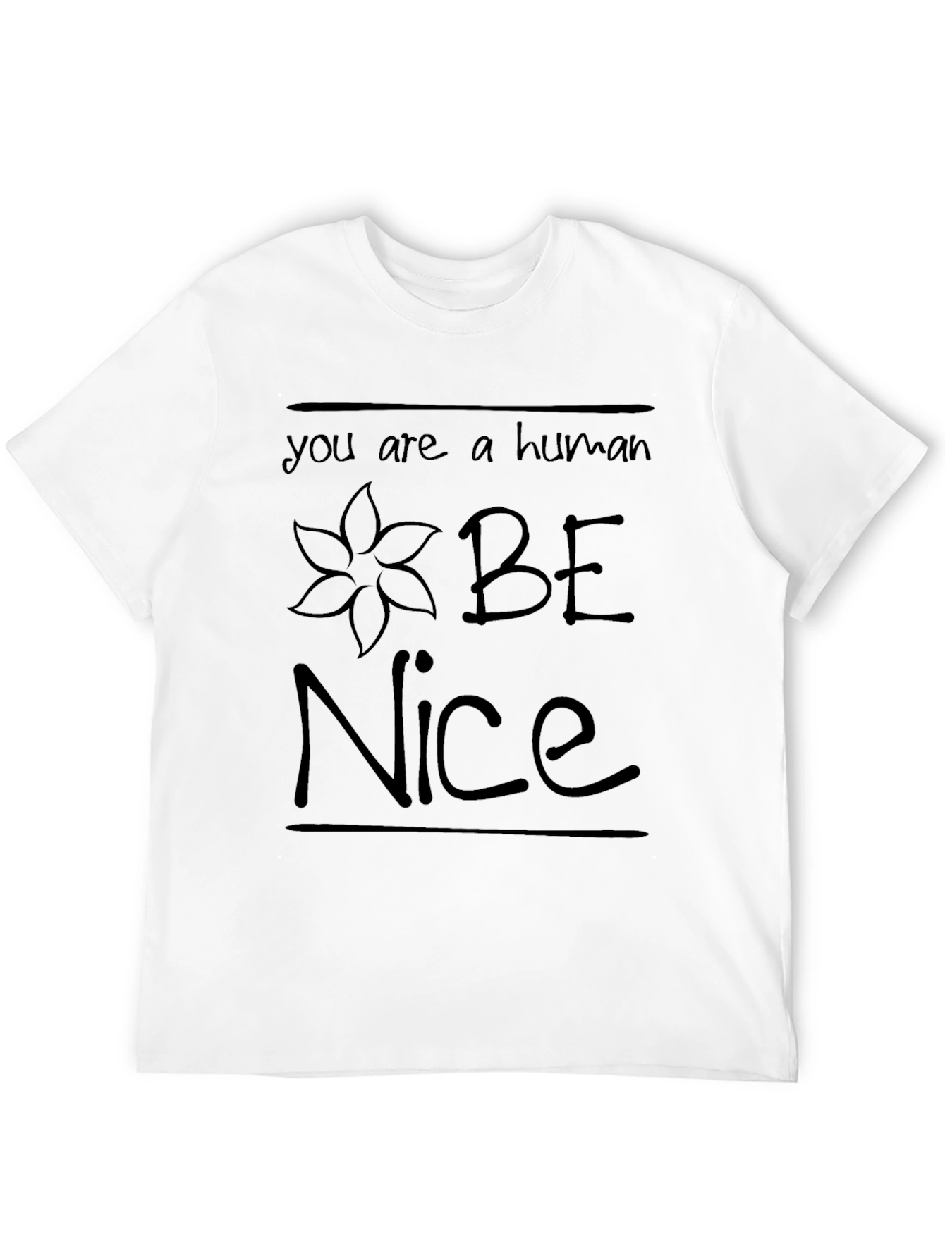 Be Nice Human T-Shirt Graphic Tee Short Sleeve