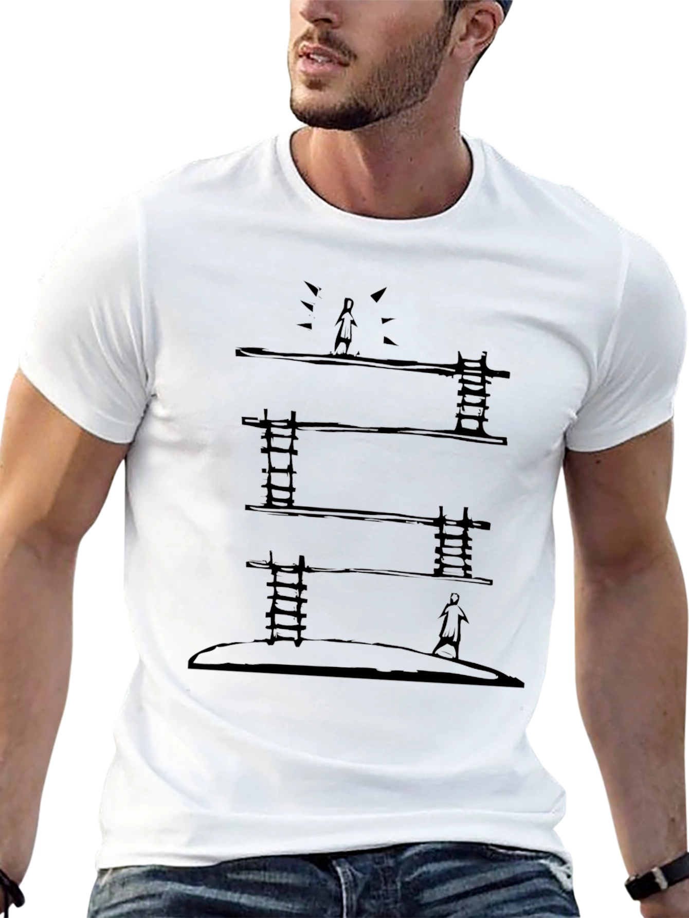 Ladder to Success Black T-Shirt