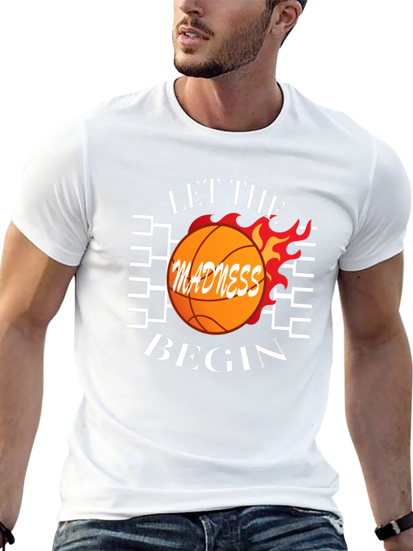 Let the Madness Begin Basketball Graphic Tee