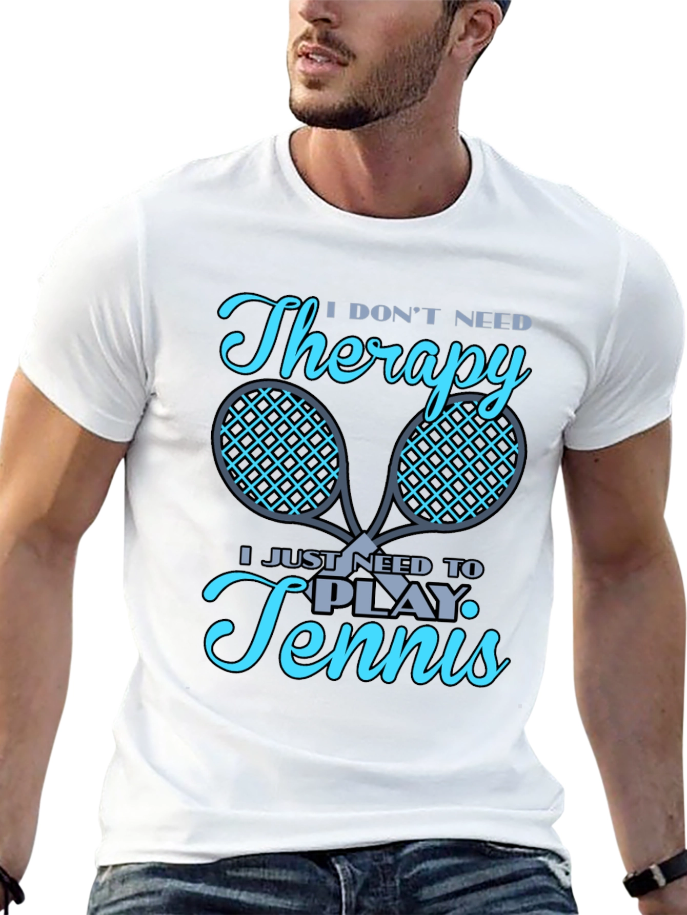 Tennis Therapy T-Shirt Funny Graphic Tee