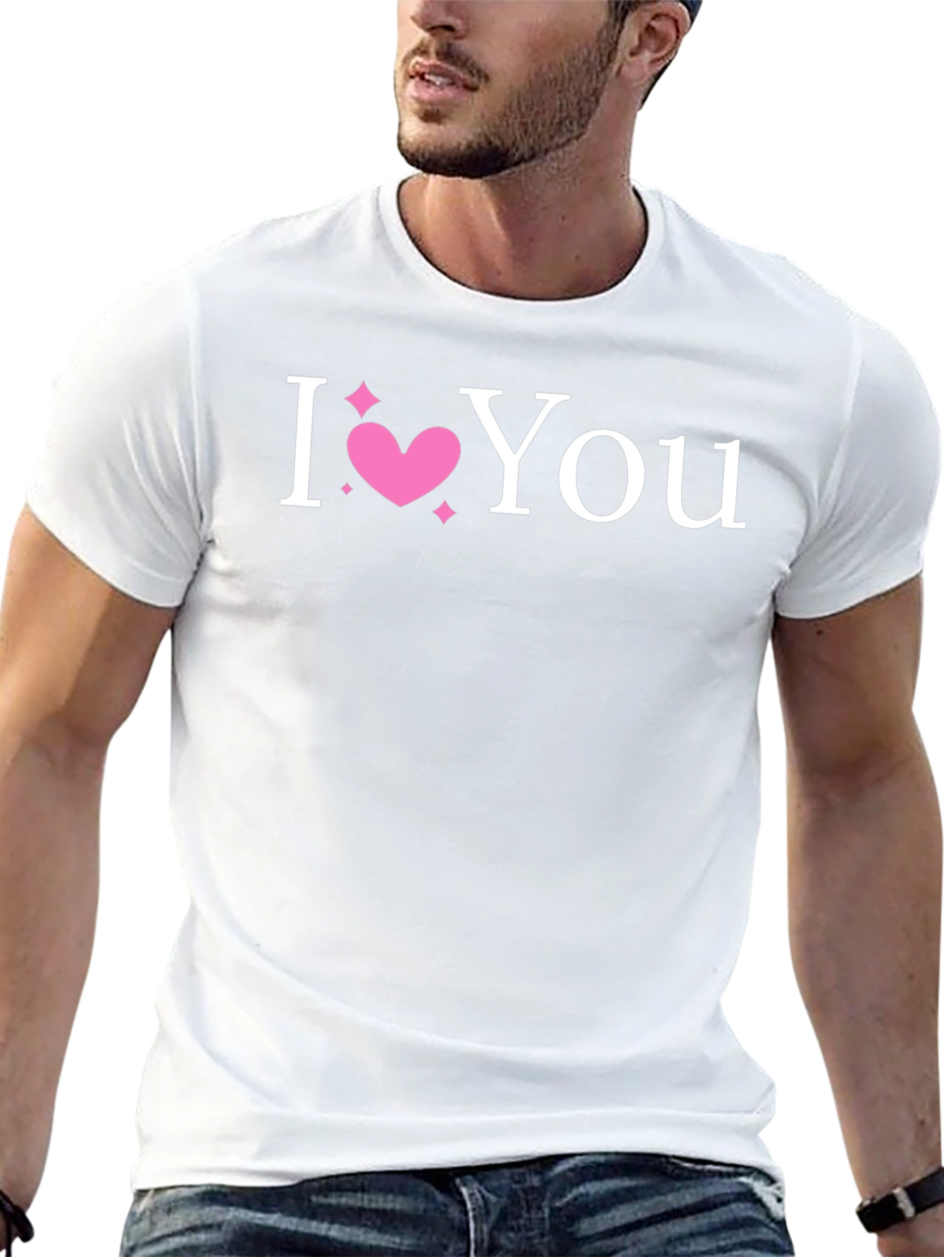 I Heart You Black T-Shirt Love Graphic Tee