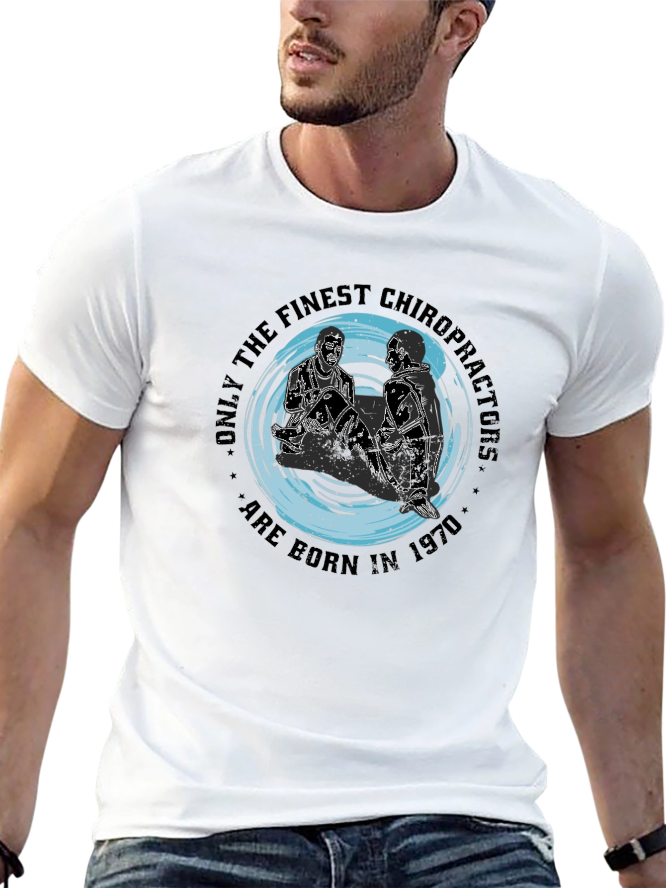 Finest Chiropractors 1970 Black Graphic T-Shirt