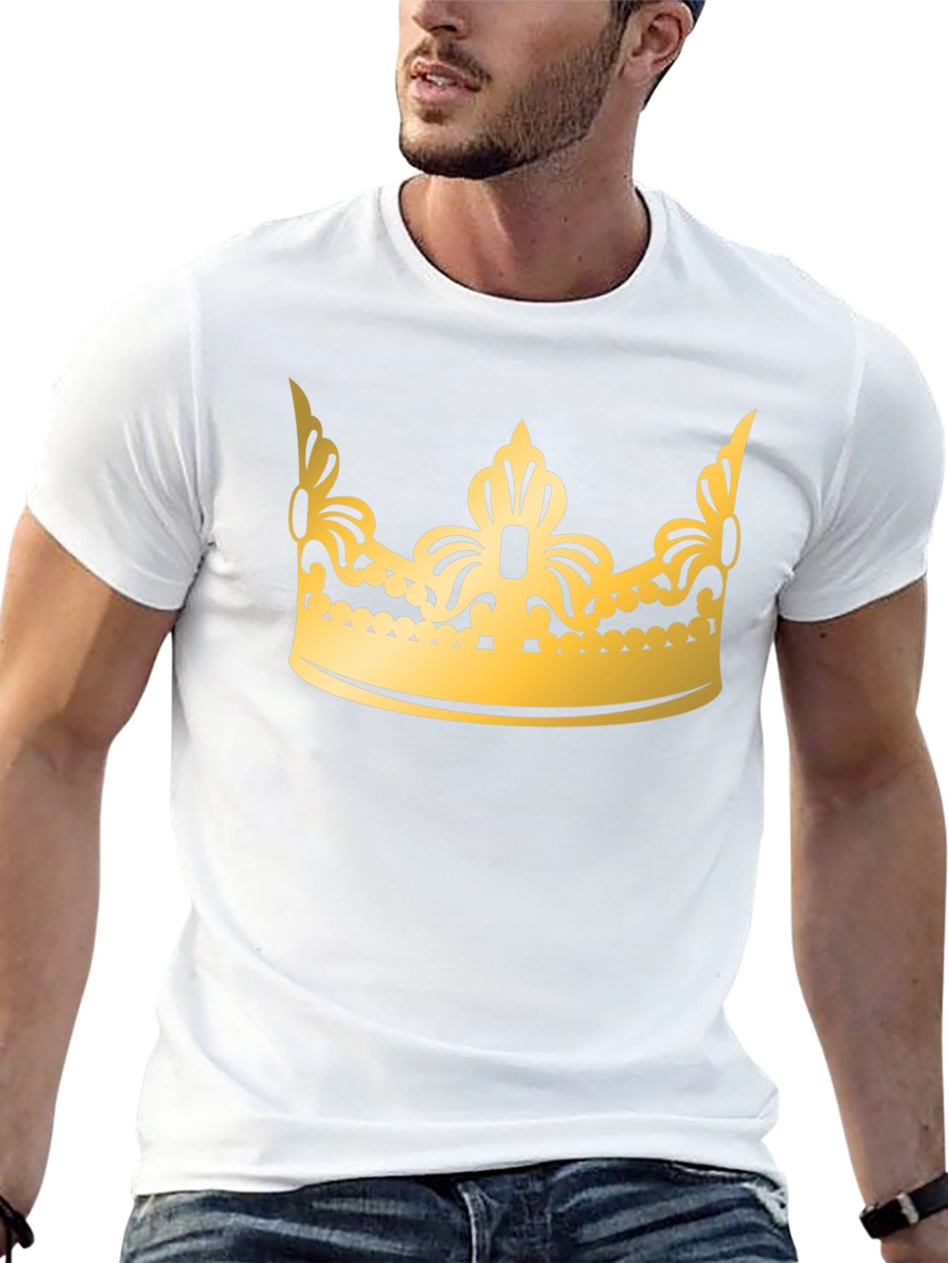 Gold Crown Graphic Black T-Shirt