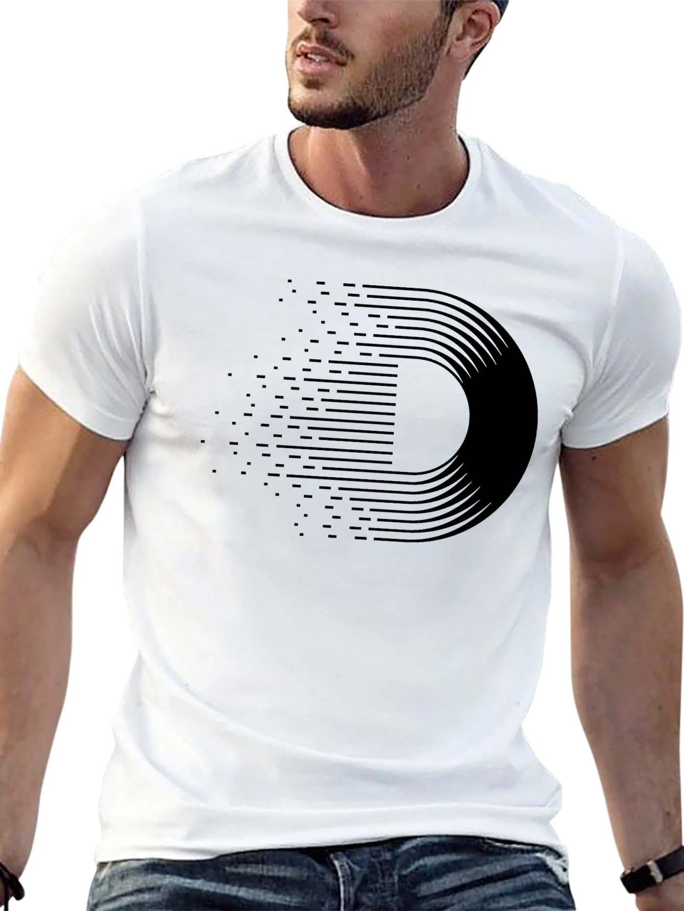 Modern Graphic Black T-Shirt