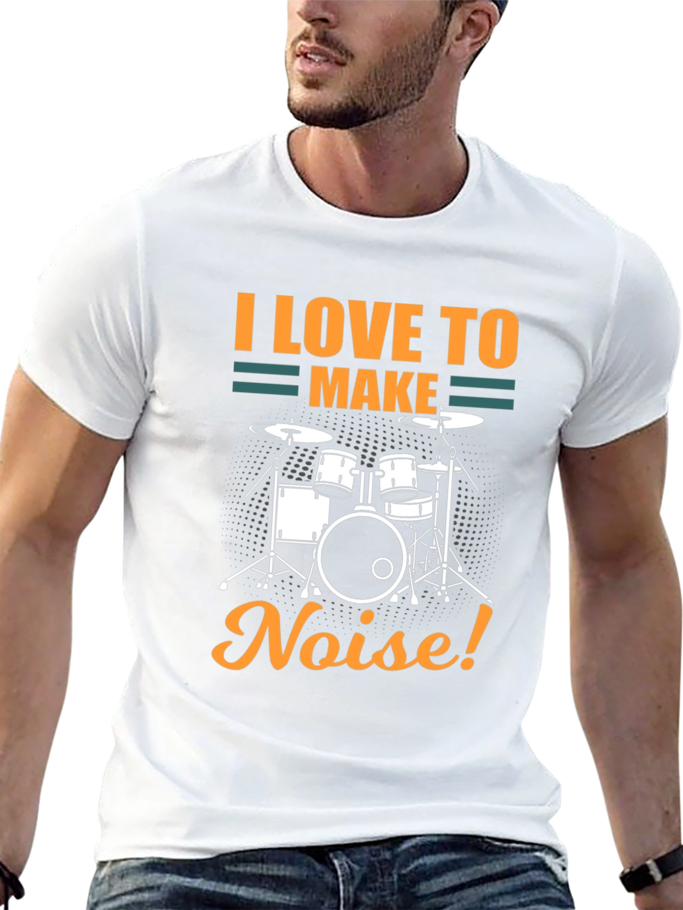 I Love To Make Noise Drum Set T-Shirt