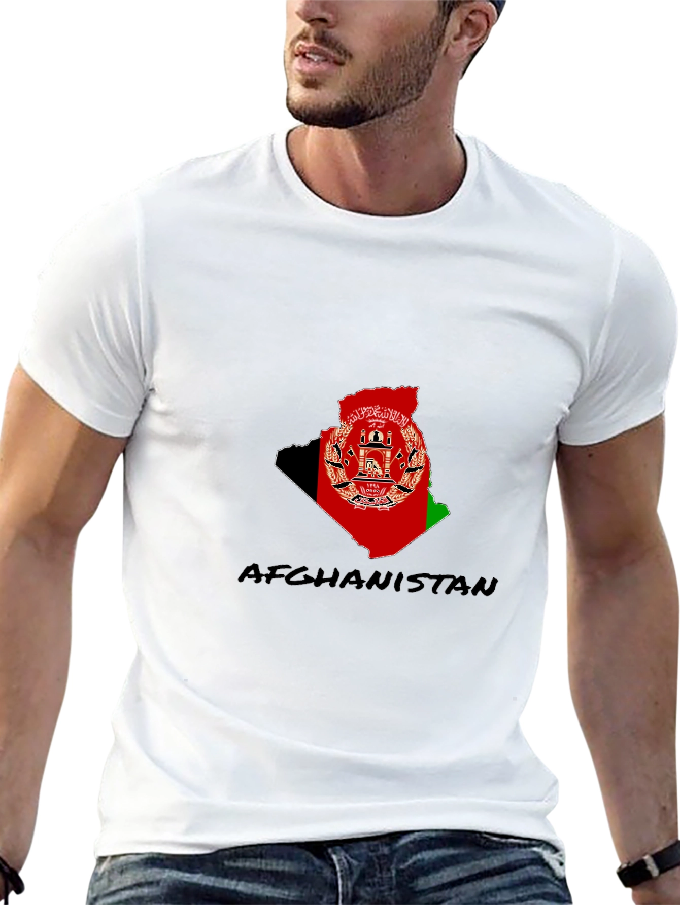 Afghanistan Flag Map T-Shirt