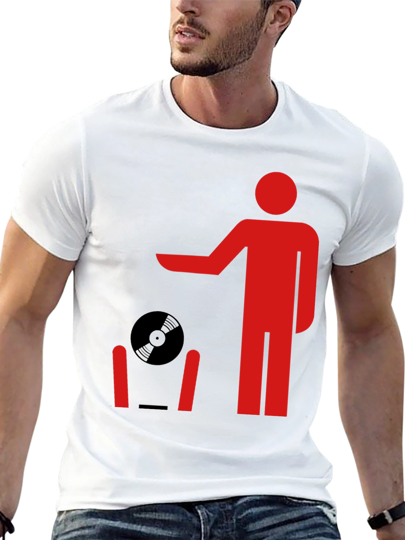 Retro Record Throwing Graphic Tee
