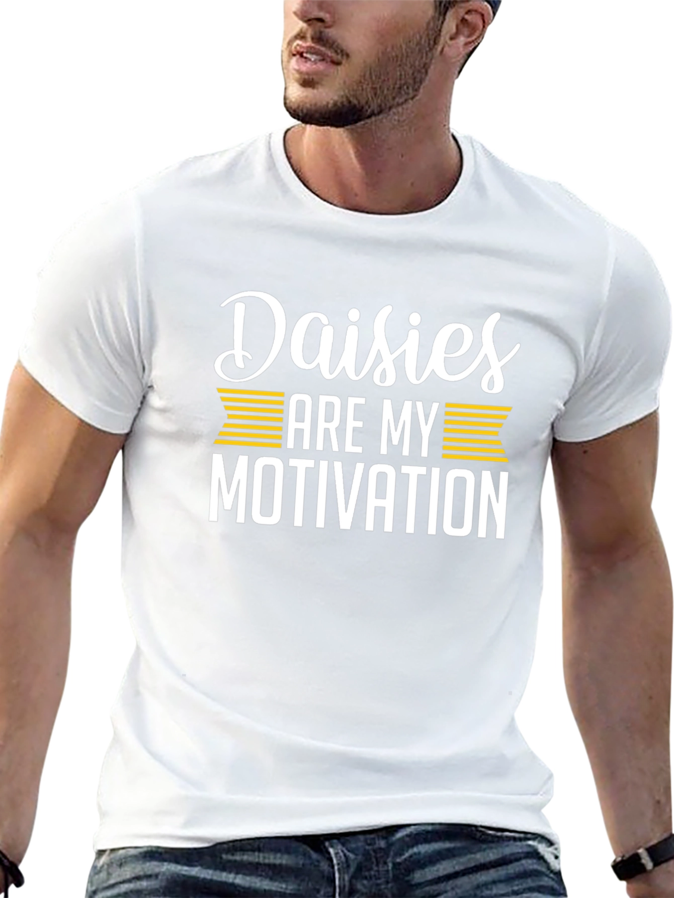 Daisies Are My Motivation T-Shirt - Black