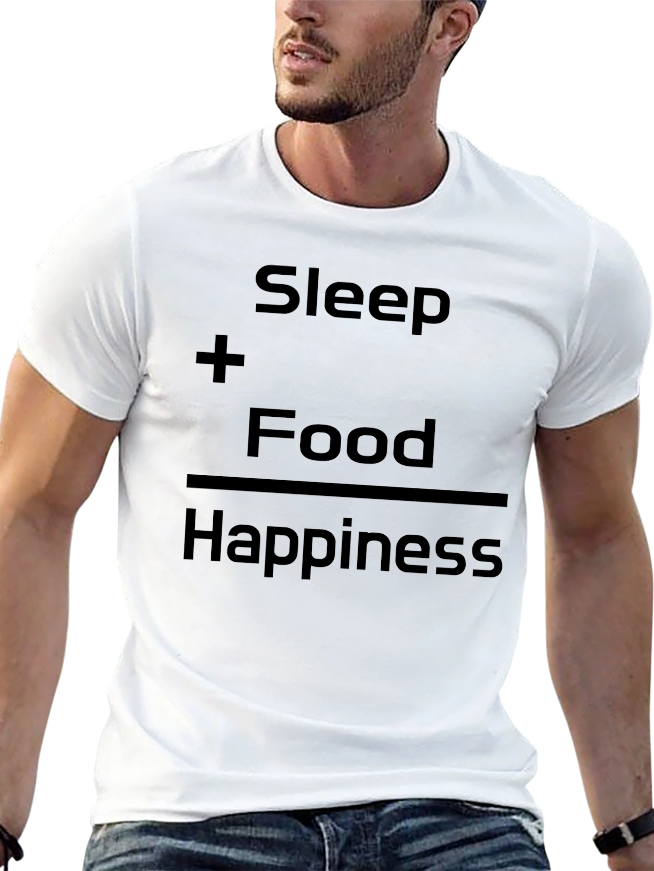 Sleep + Food = Happiness Graphic T-Shirt