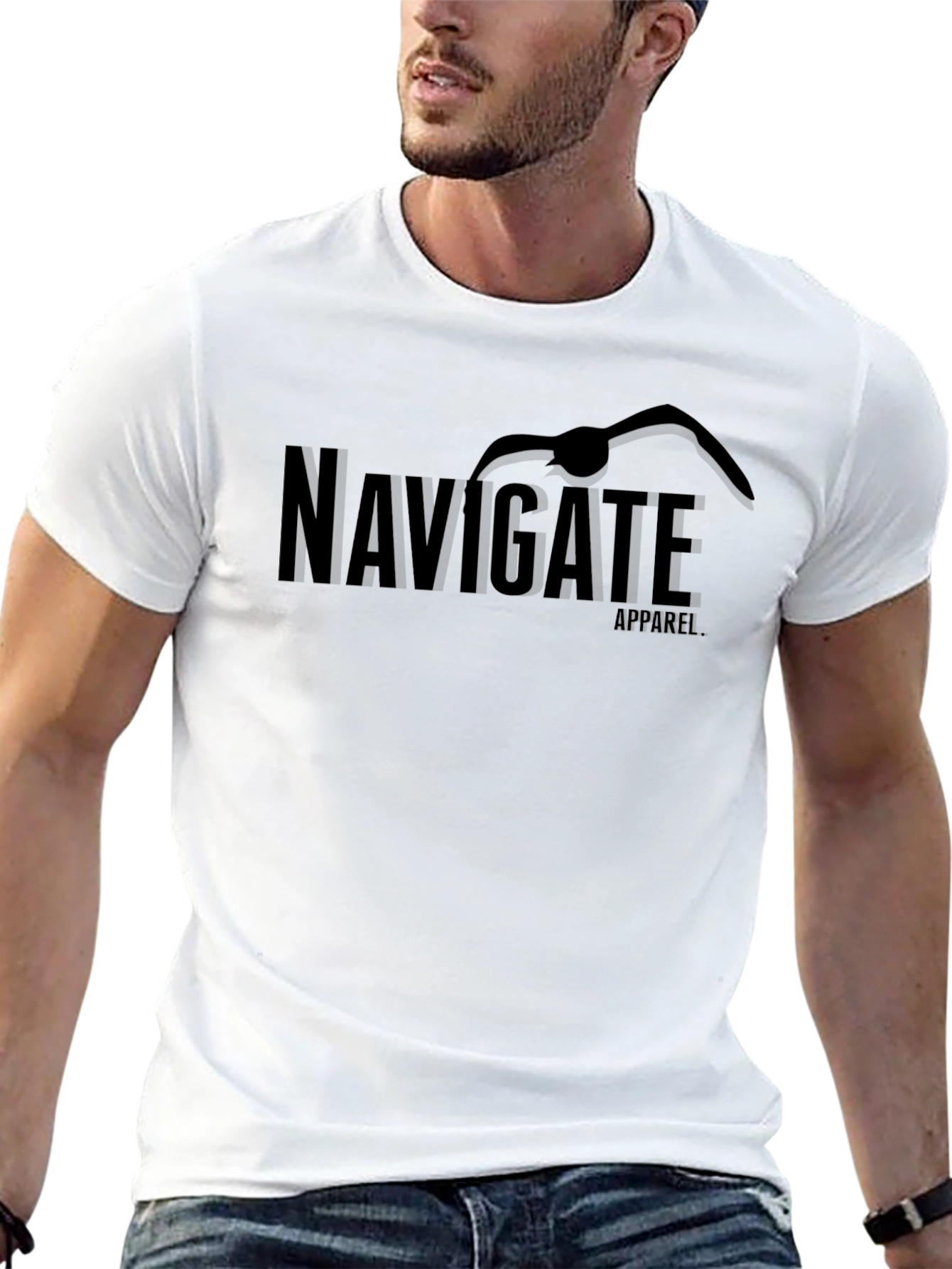 Navigate Apparel Black Graphic T-Shirt