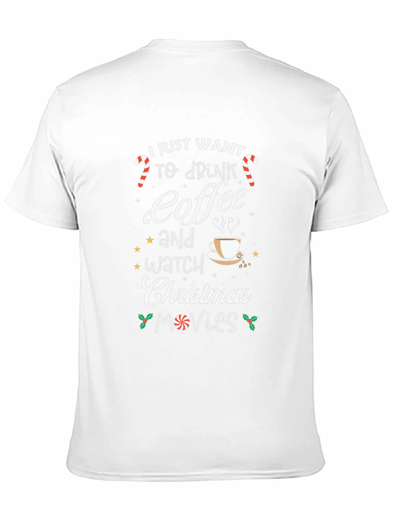 Christmas Coffee Movies T-Shirt Holiday Tee