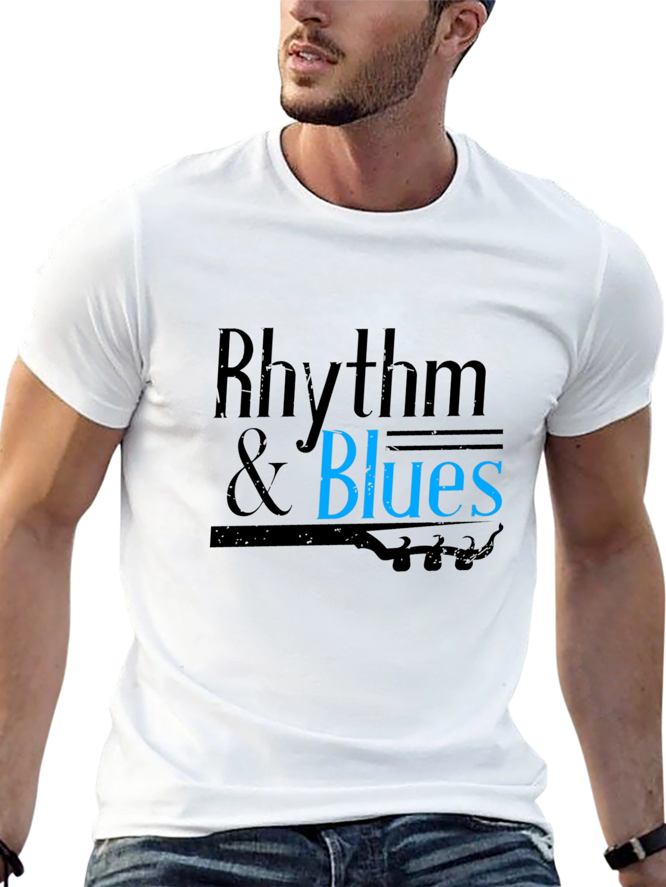 Rhythm & Blues Black T-Shirt - Music Inspired Tee