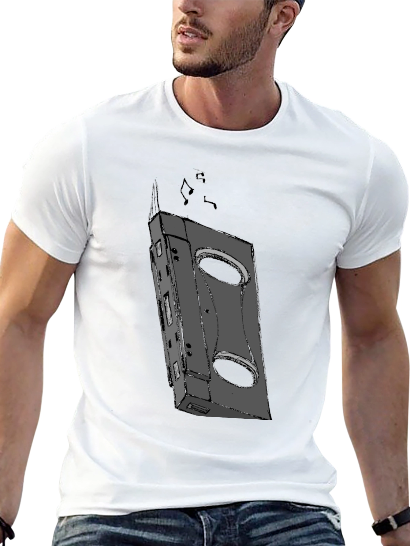 Retro Cassette Tape Graphic Tee - Cool Casual Wear