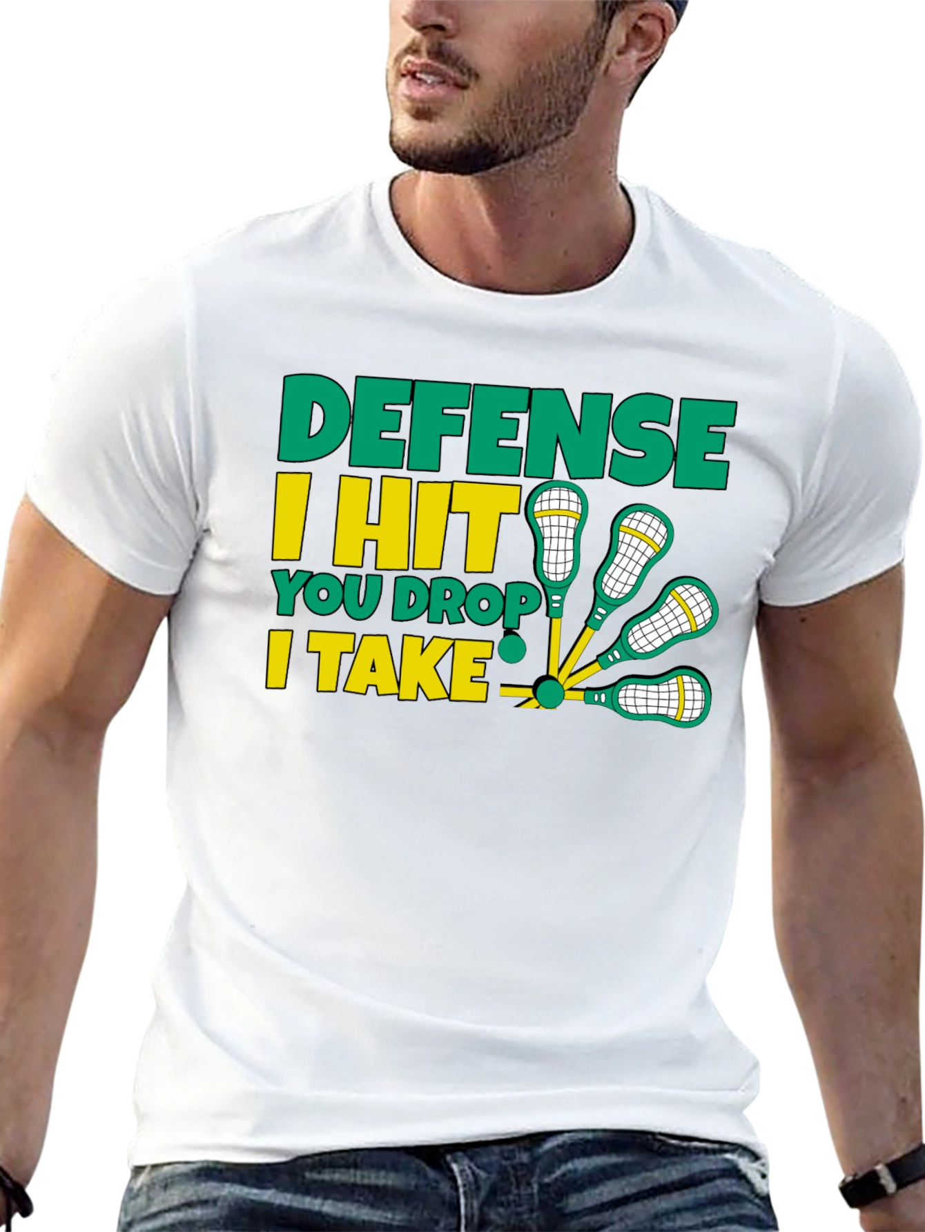 Lacrosse Defense Graphic T-Shirt