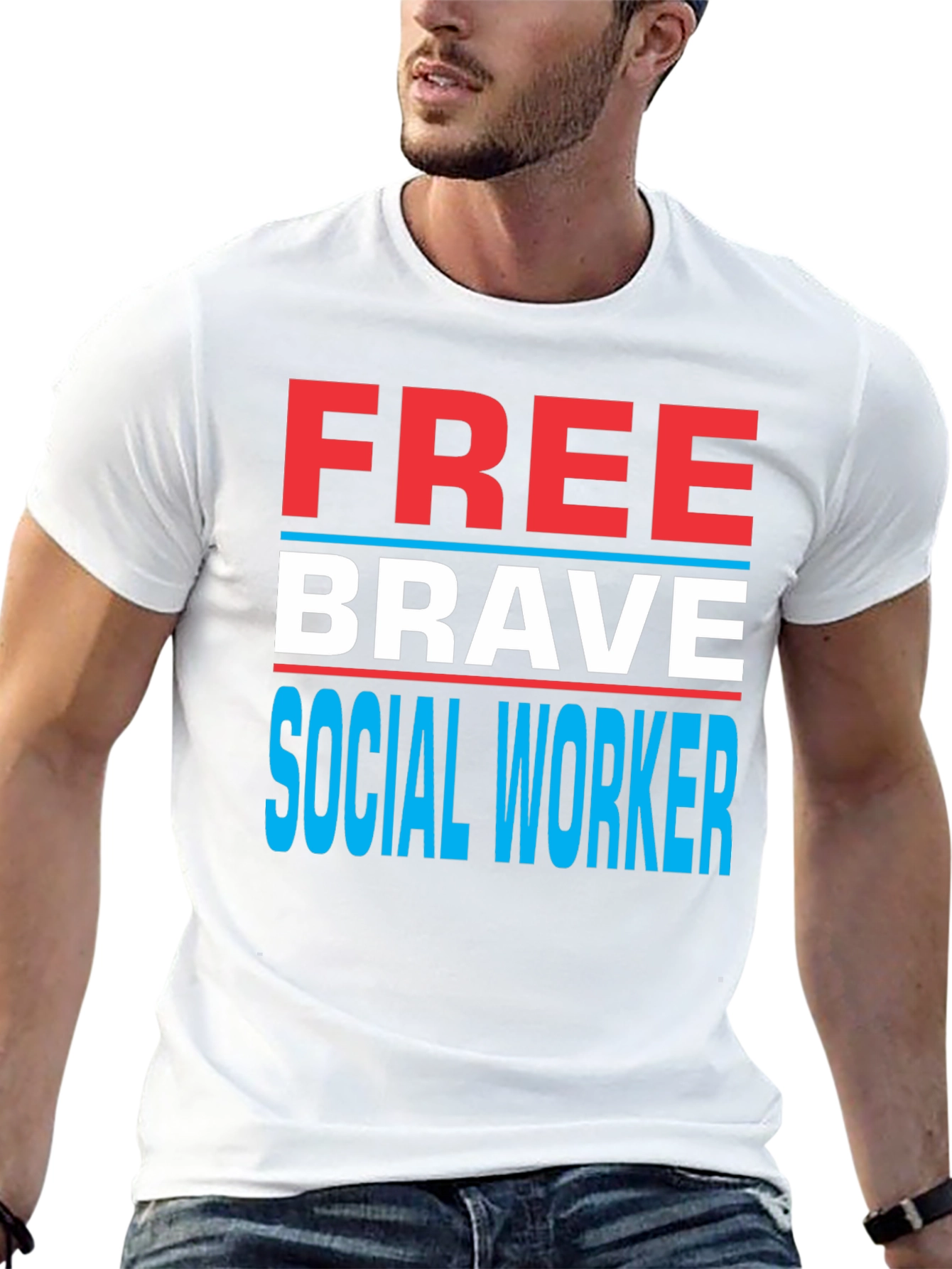 Free Brave Social Worker Graphic Tee
