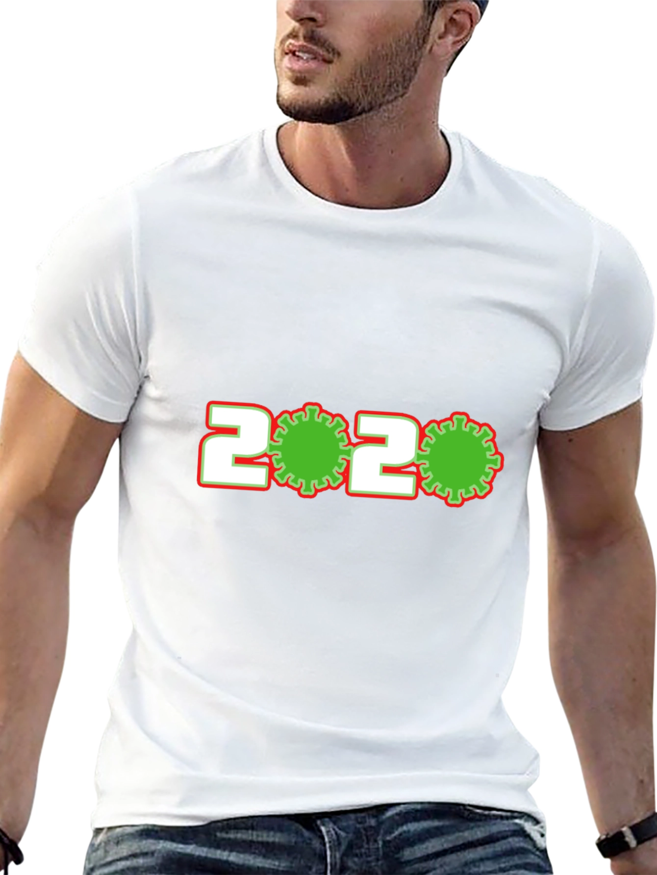 Novelty 2020 Virus Graphic Tee - Black