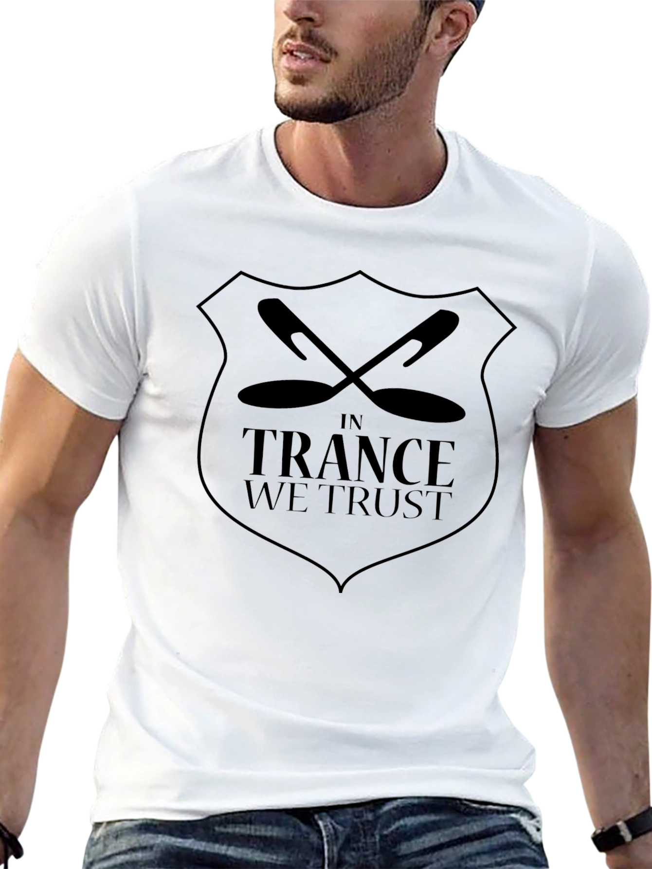 In Trance We Trust Black Graphic Tee