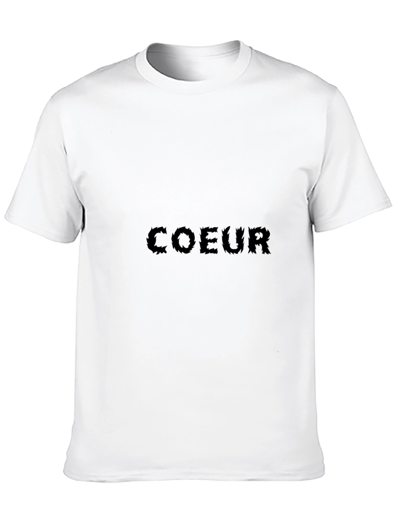 Stylish Black Coeur Graphic Tee