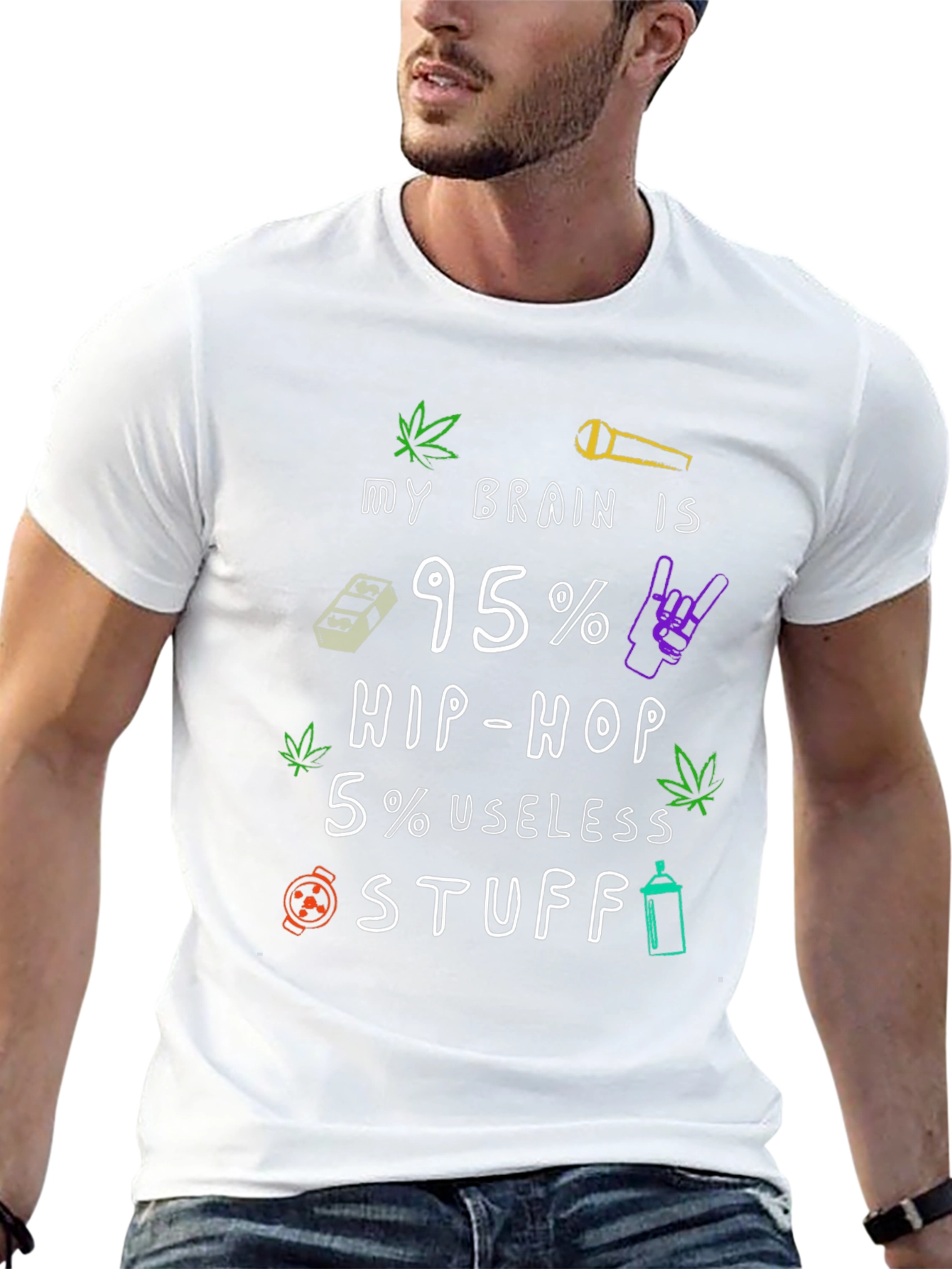 Hip Hop Brain Mens T-Shirt