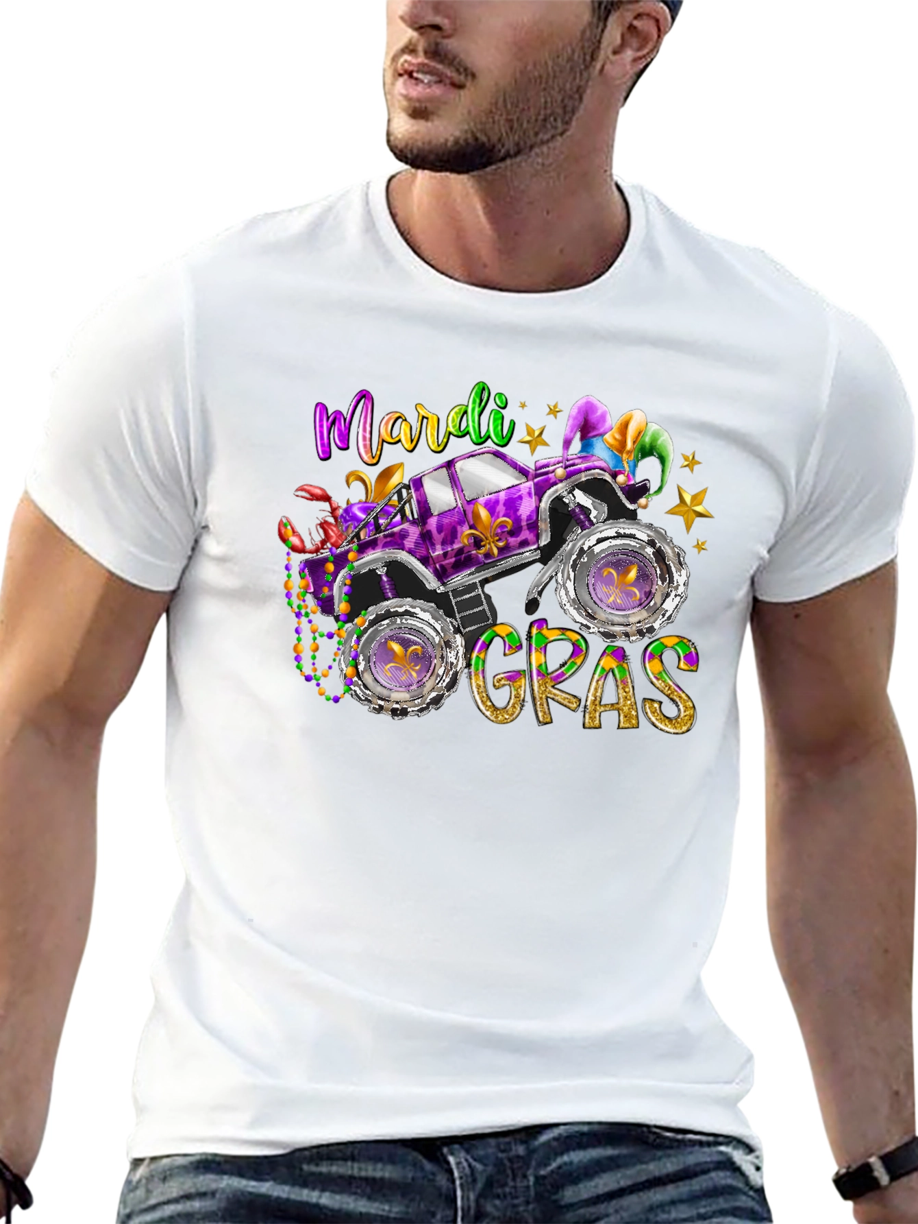 Mardi Gras Monster Truck T-Shirt