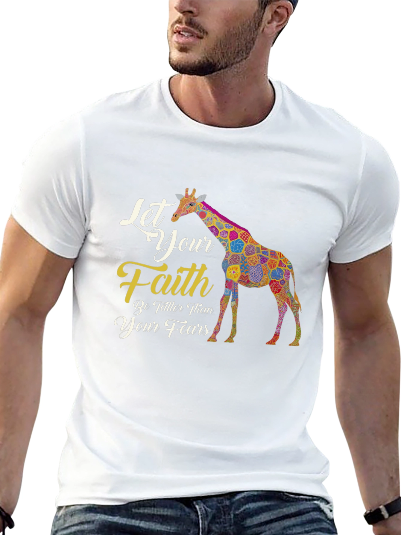 Faith Over Fears Giraffe T-Shirt