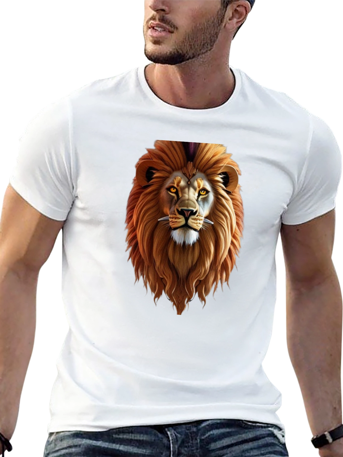 Lion Graphic Black T-Shirt