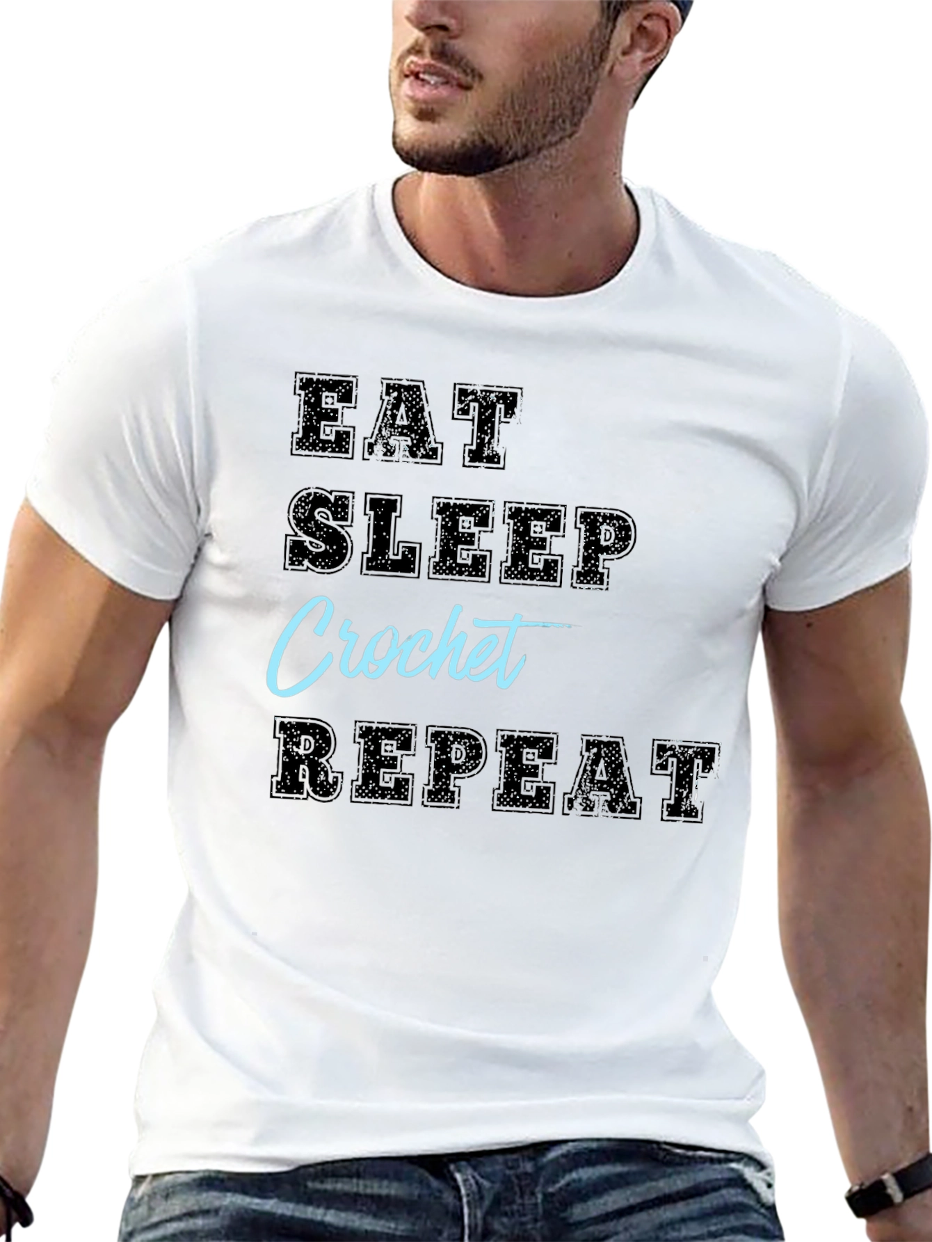 Eat Sleep Crochet Repeat T-Shirt