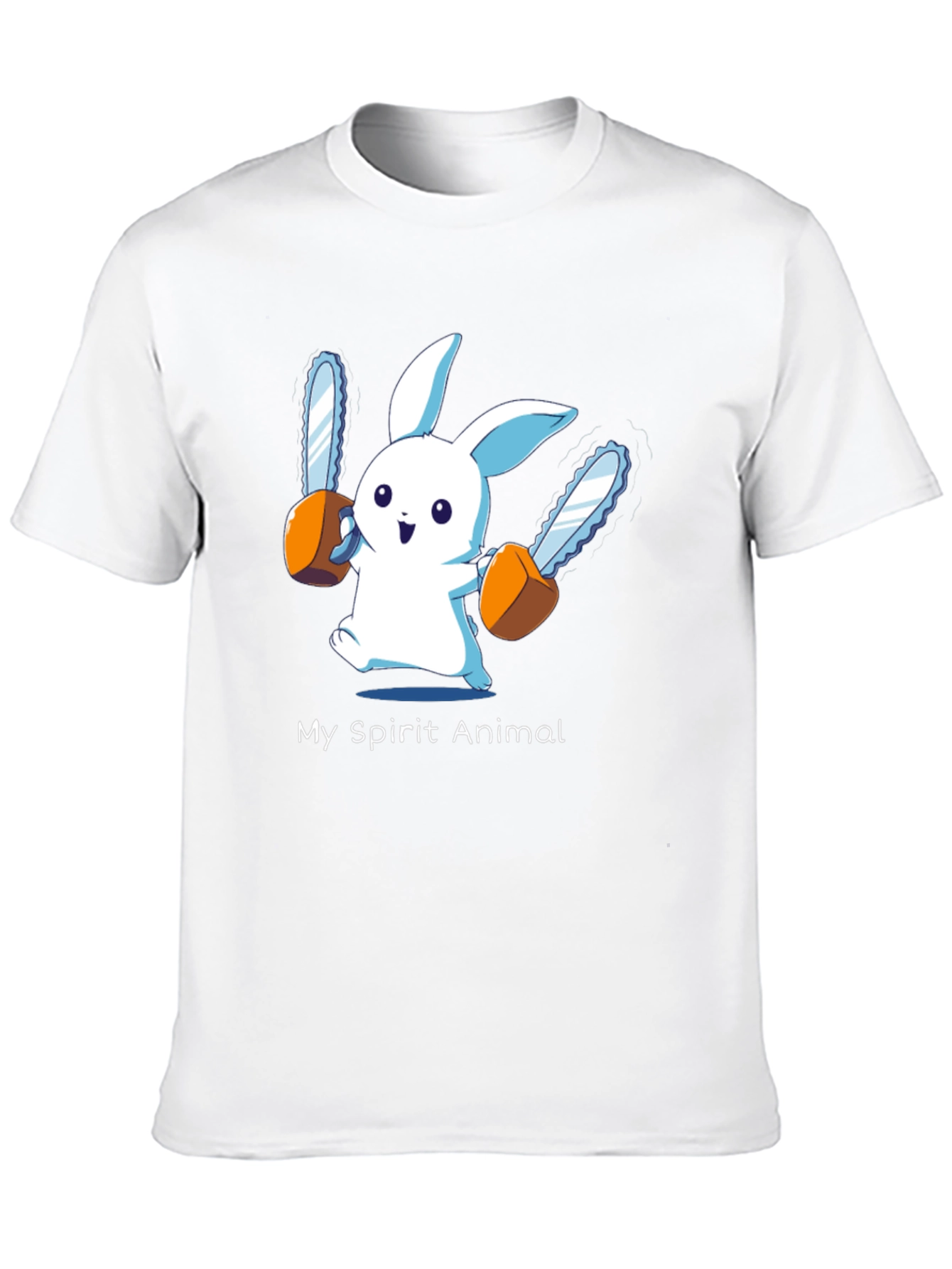 My Spirit Animal Chainsaw Bunny Black T-Shirt
