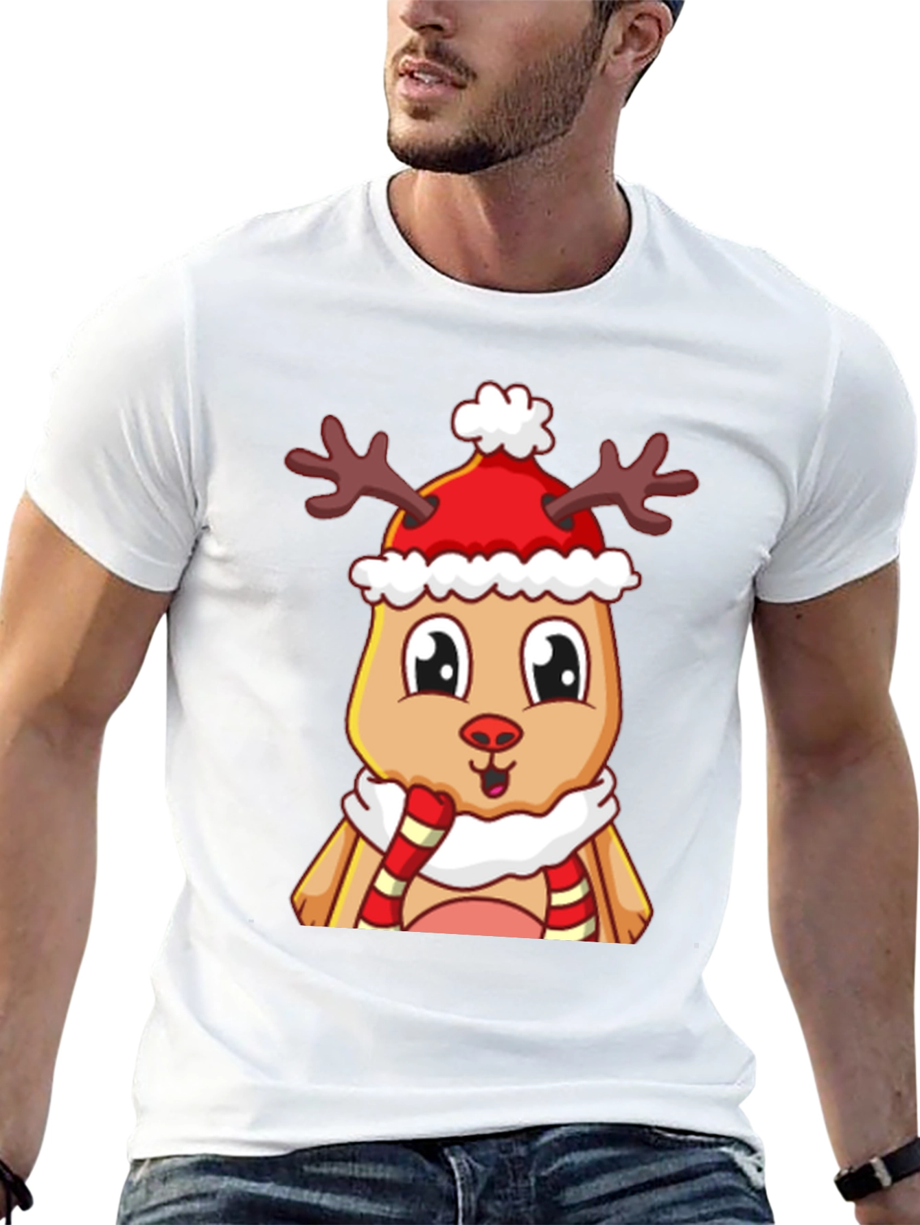 Festive Reindeer Graphic Tee