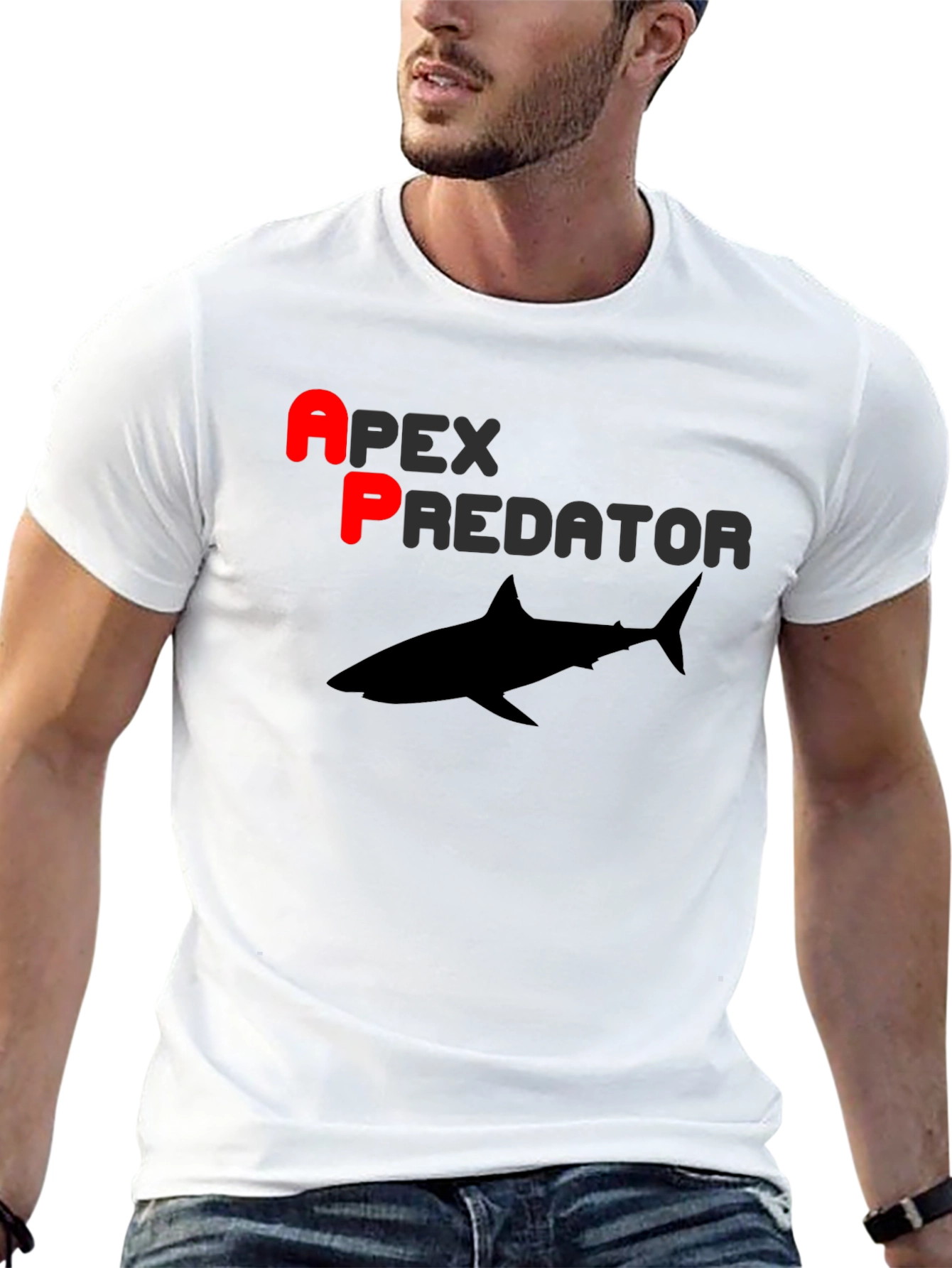 Apex Predator Shark Graphic T-Shirt - Black