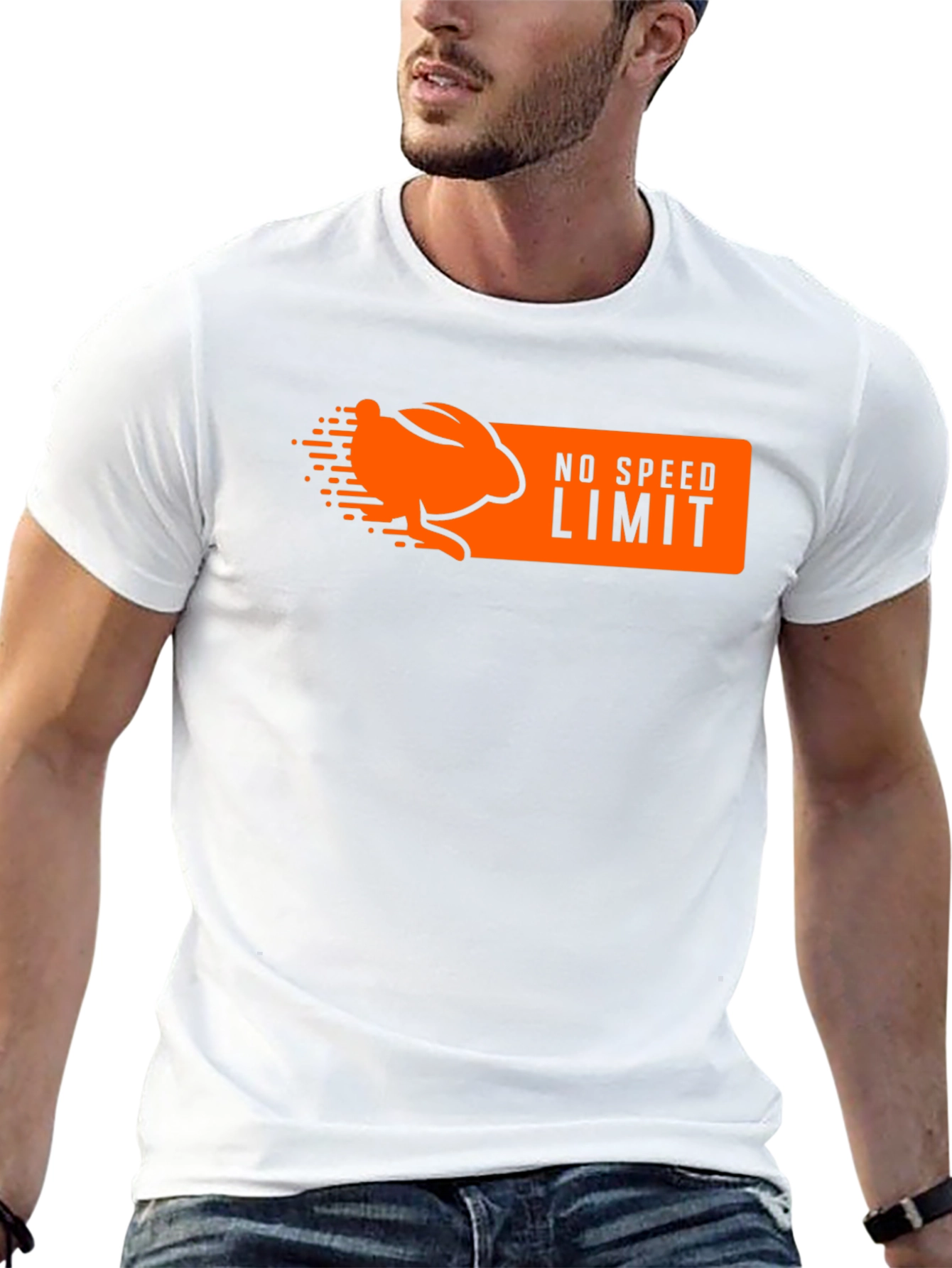 No Speed Limit Rabbit Graphic T-Shirt