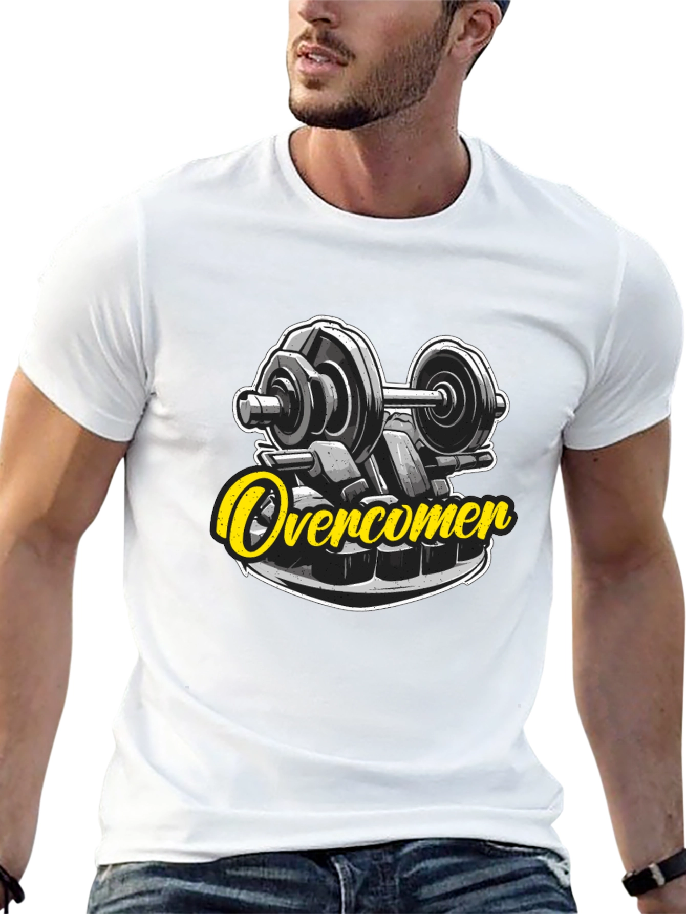 Overcomer Gym T-Shirt - Black Graphic Tee