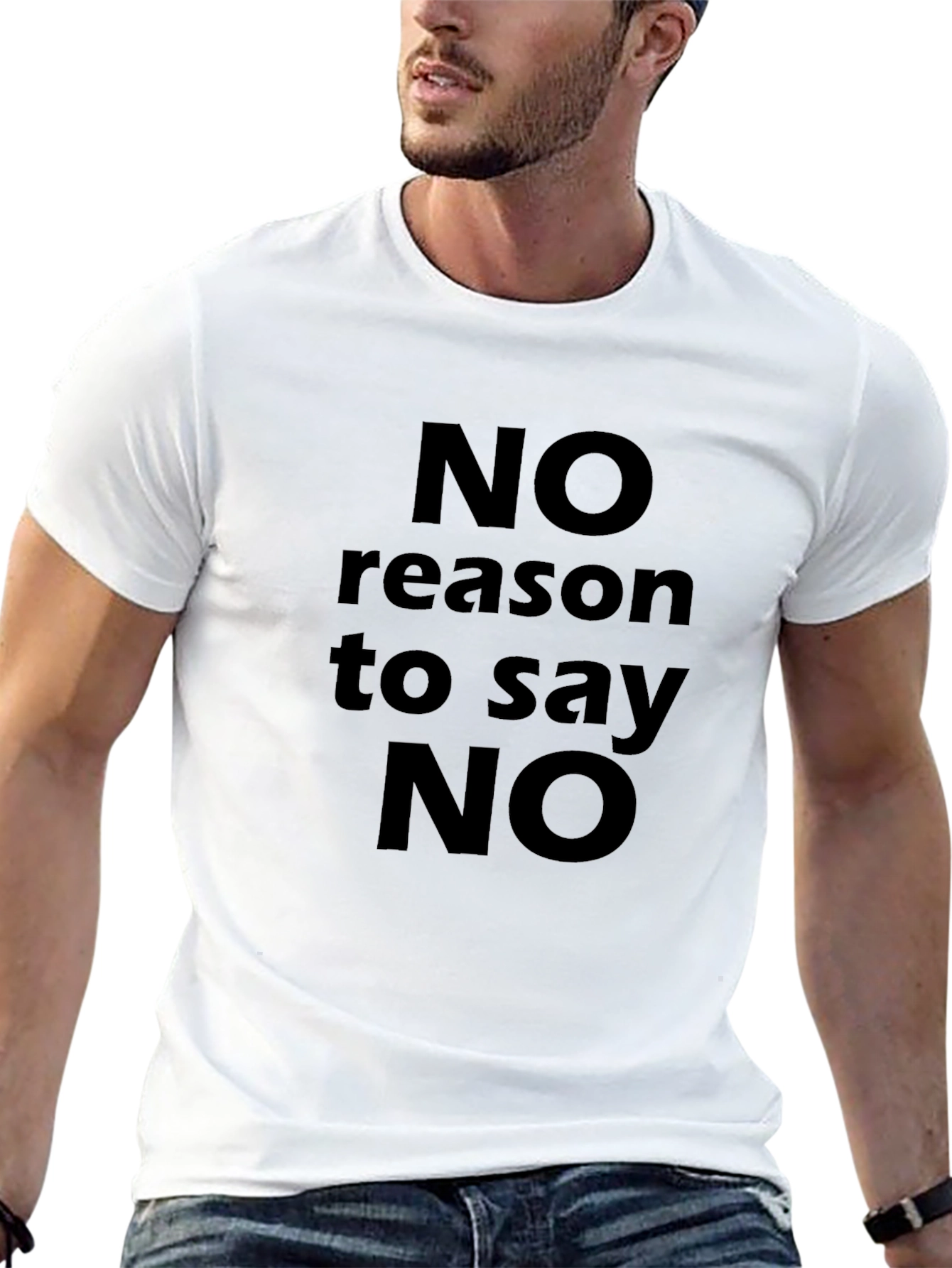 No Reason to Say No Graphic Tee - Black