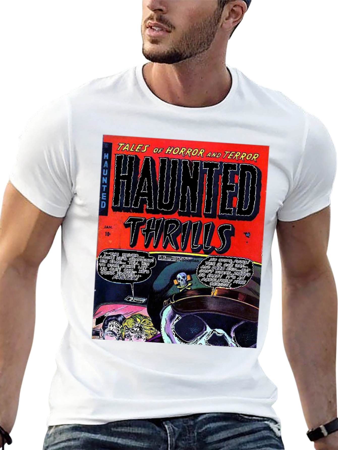 Haunted Thrills Comic Book T-Shirt