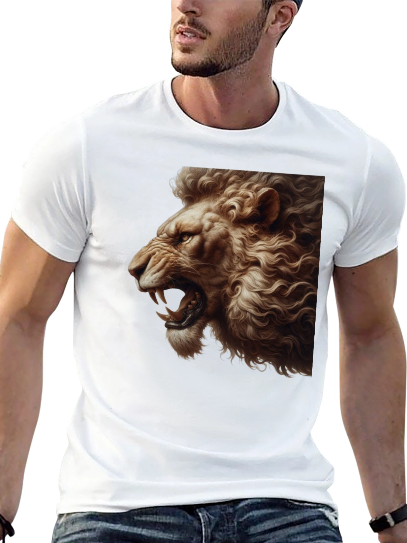 Roaring Lion Graphic Tee - Bold Black T-Shirt
