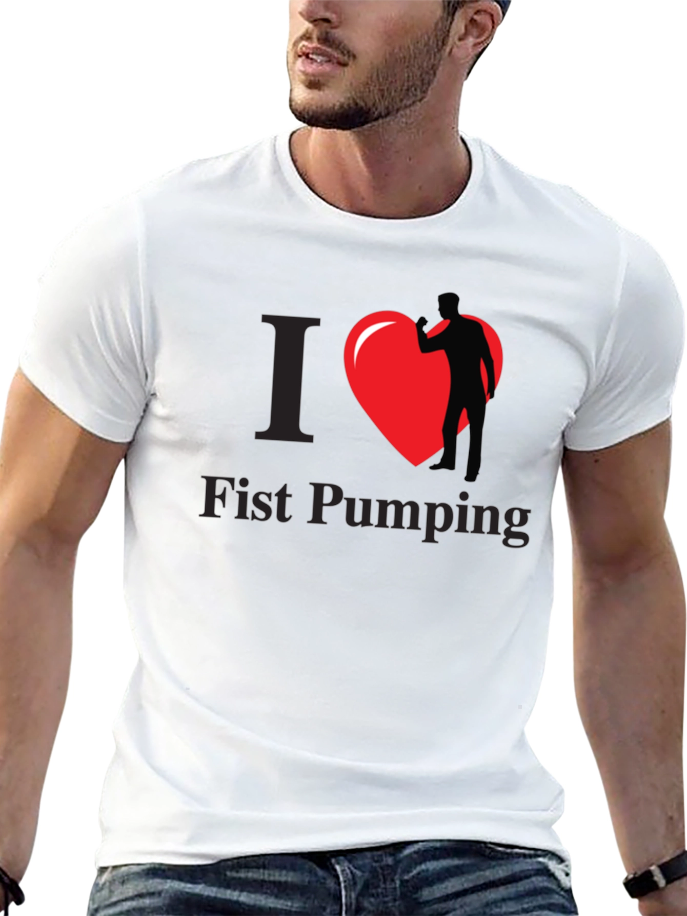 I Heart Fist Pumping Black T-Shirt